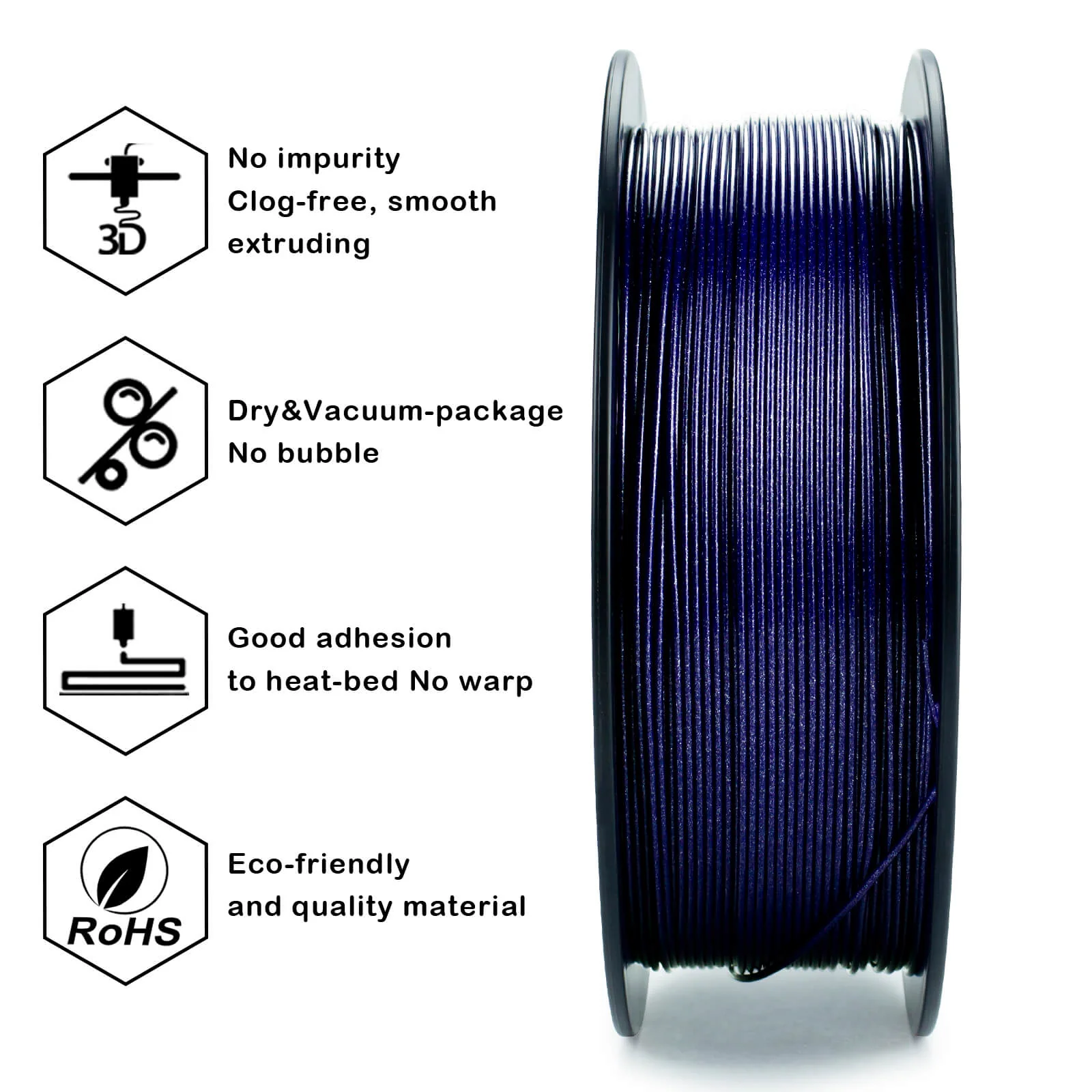 ZIRO Glitter Diamond PLA Filament 1.75mm, Blue - Image 8