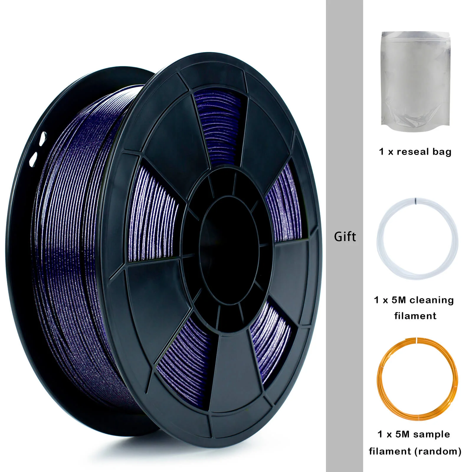 ZIRO Glitter Diamond PLA Filament 1.75mm, Blue - Image 9