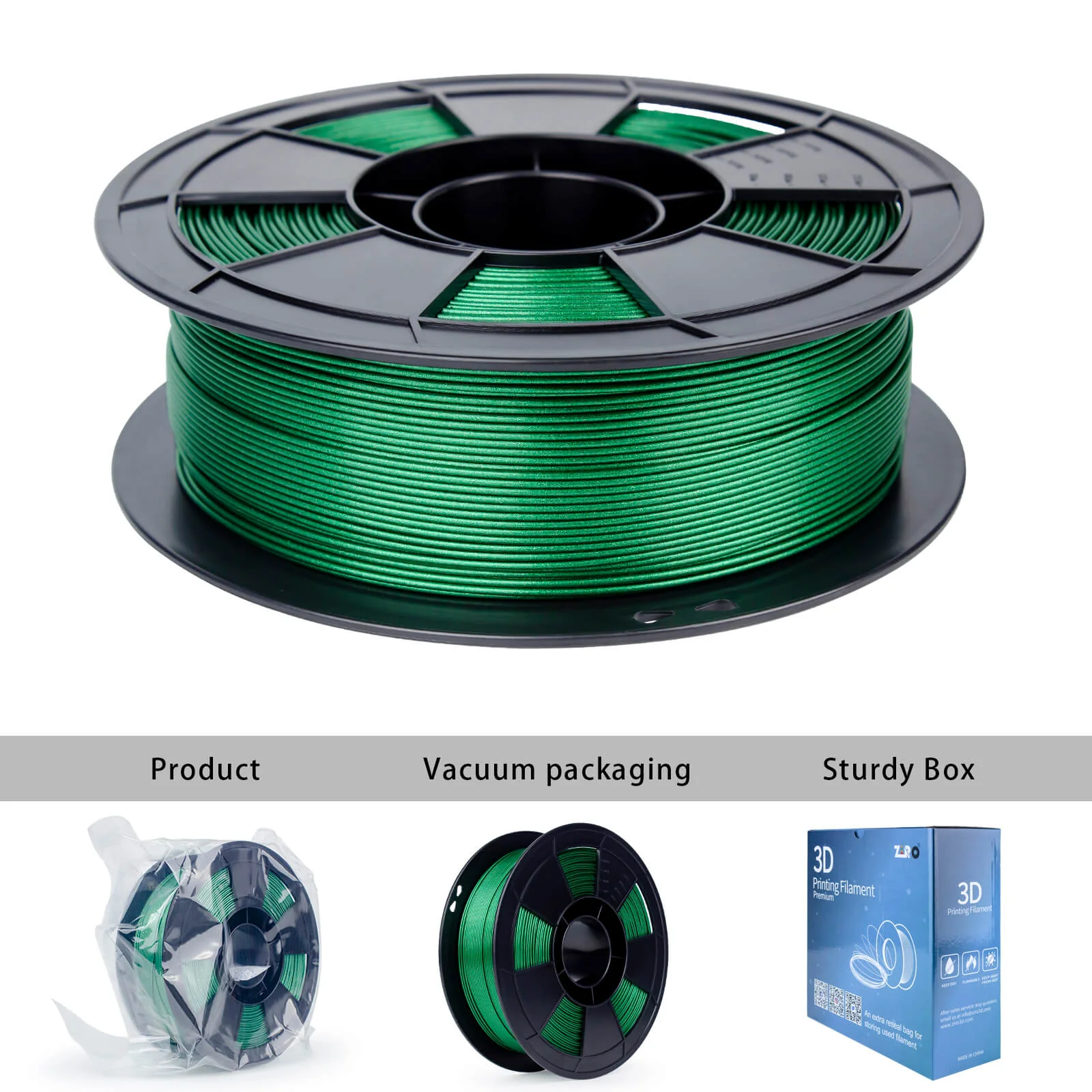 ZIRO Glitter Diamond PLA Filament 1.75mm, Emerald Green - Image 8