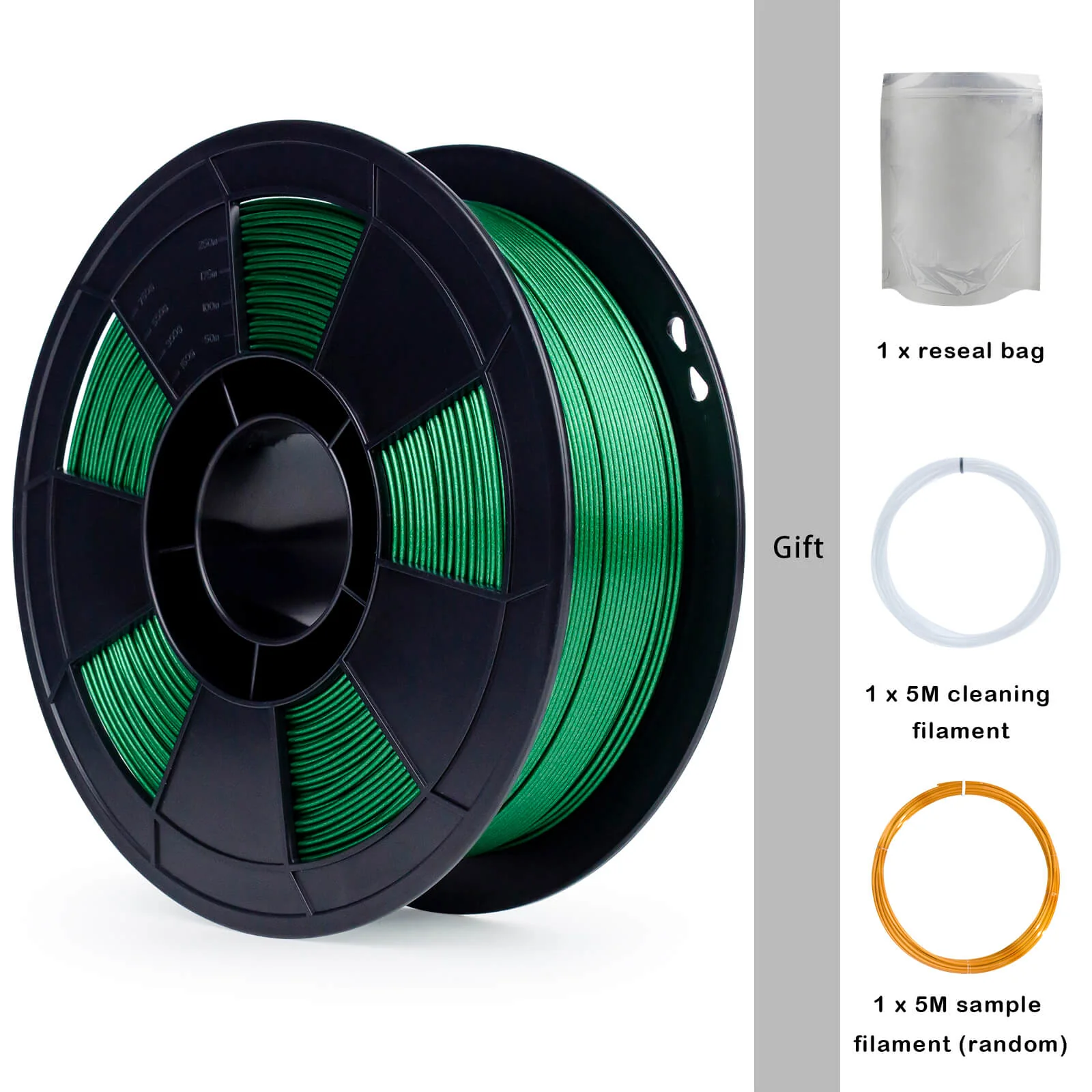 ZIRO Glitter Diamond PLA Filament 1.75mm, Emerald Green - Image 9