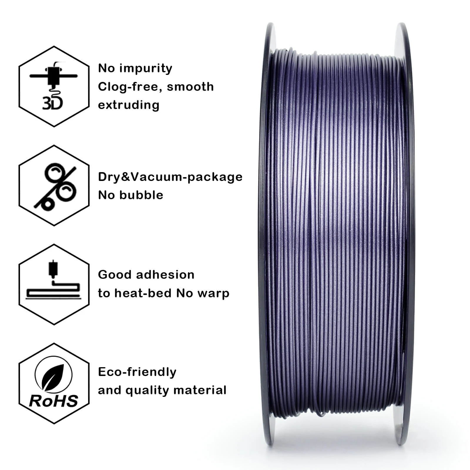 ZIRO Glitter Diamond PLA Filament 1.75mm, Lavender - Image 10