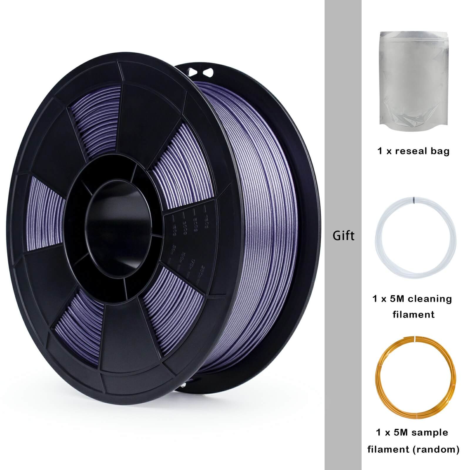 ZIRO Glitter Diamond PLA Filament 1.75mm, Lavender - Image 8