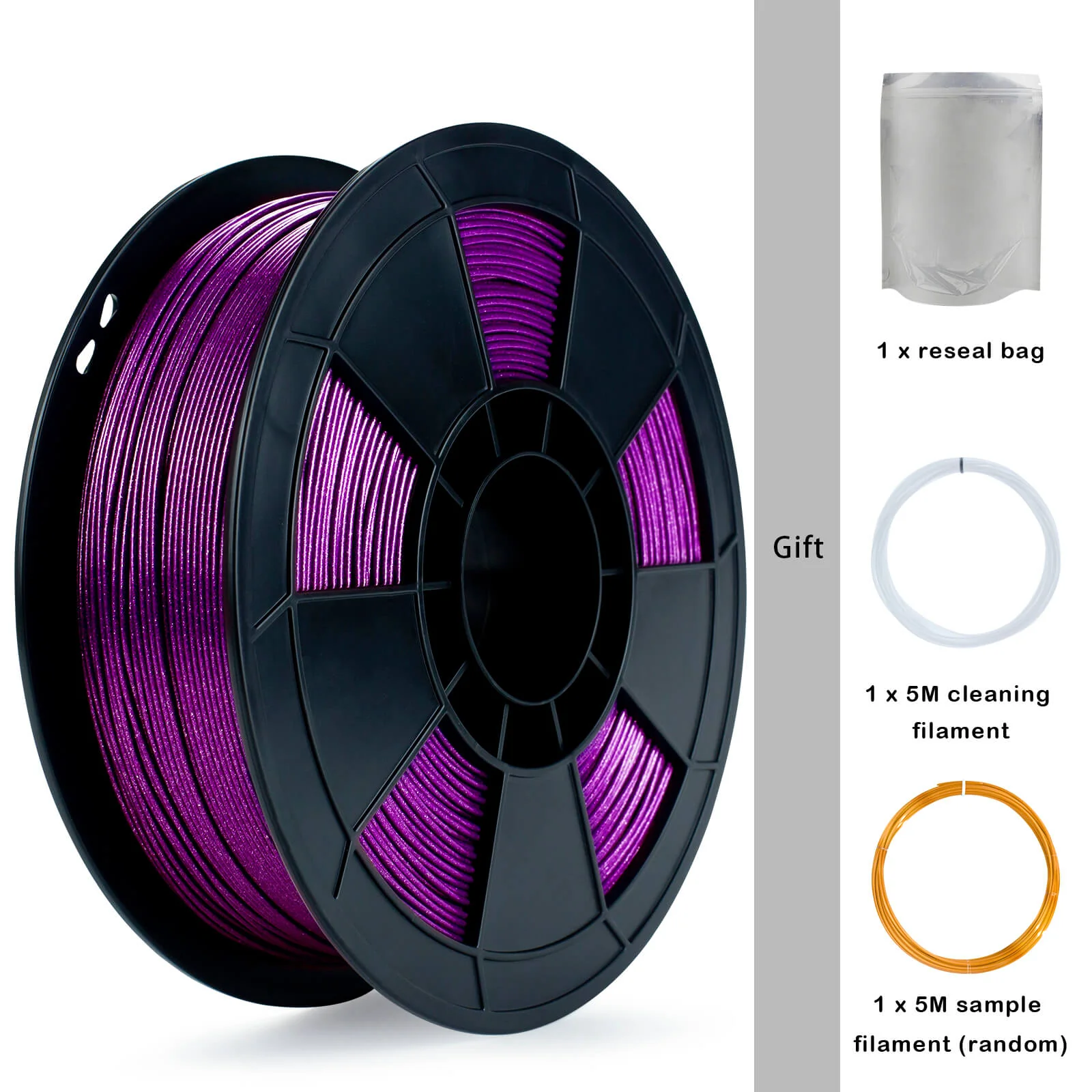 ZIRO Glitter Diamond PLA Filament 1.75mm, Purple - Image 11