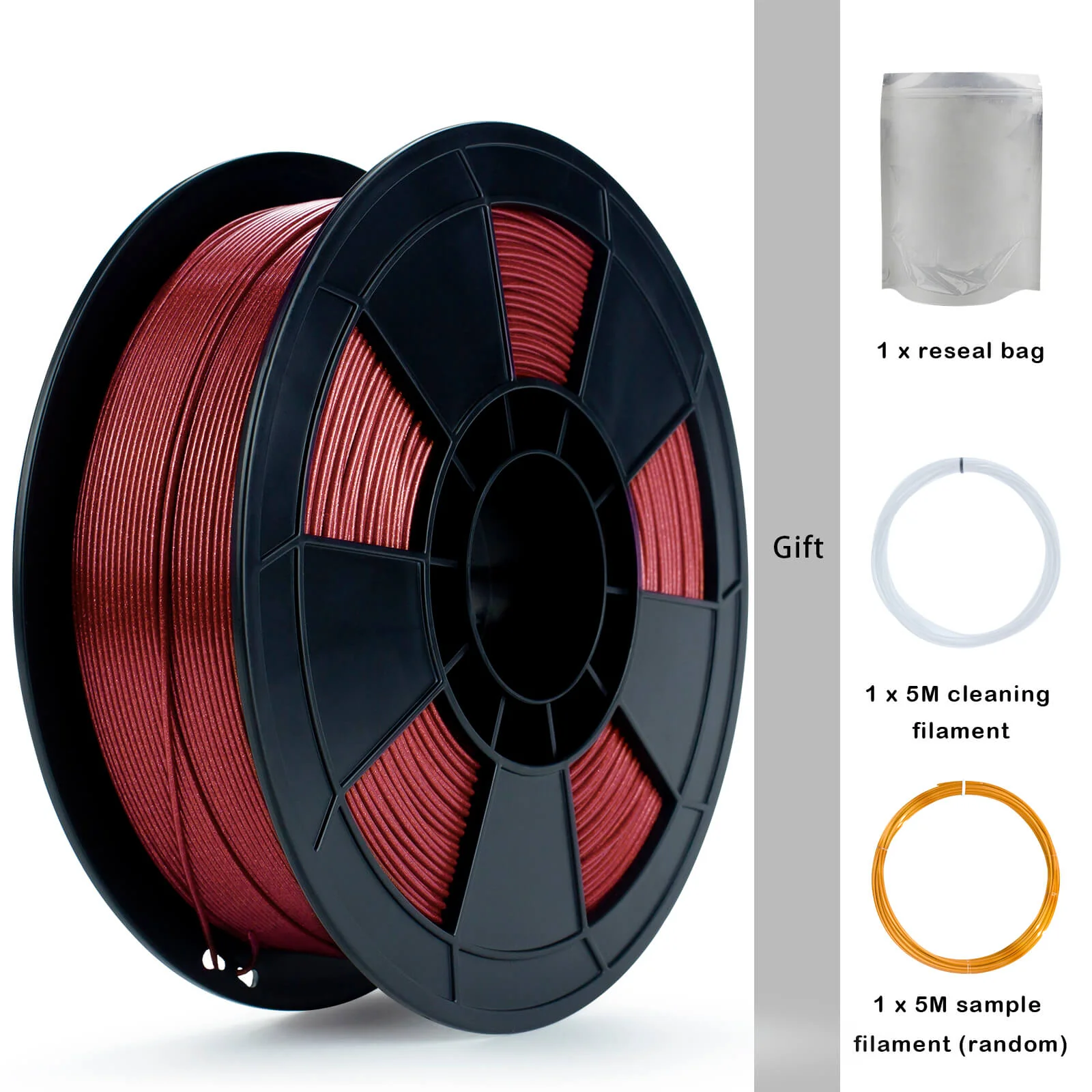ZIRO Glitter Diamond PLA Filament 1.75mm, Red - Image 8