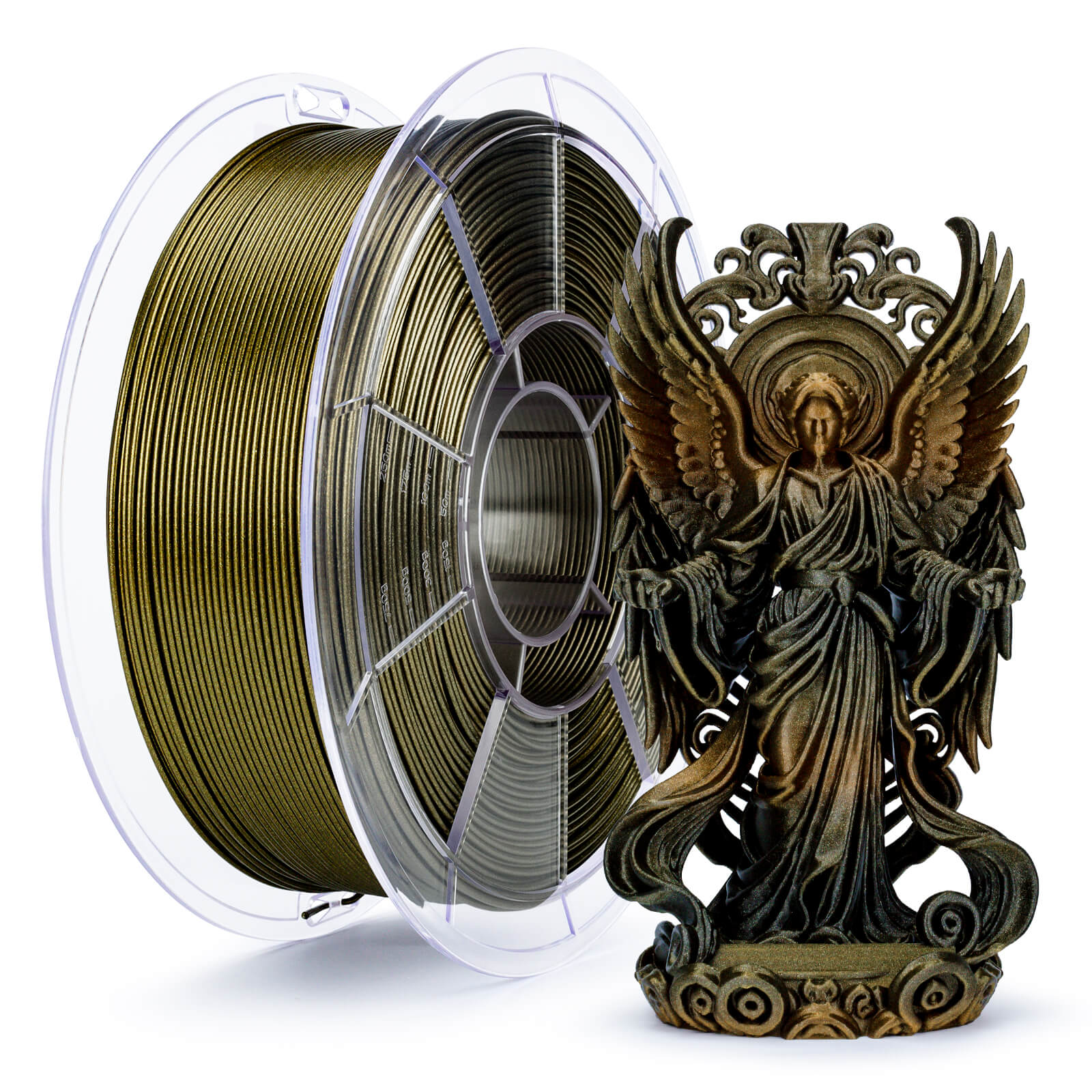 ZIRO Glitter Gradient Diamond PLA Filament 1.75mm, Brass Sparkle - Image 3