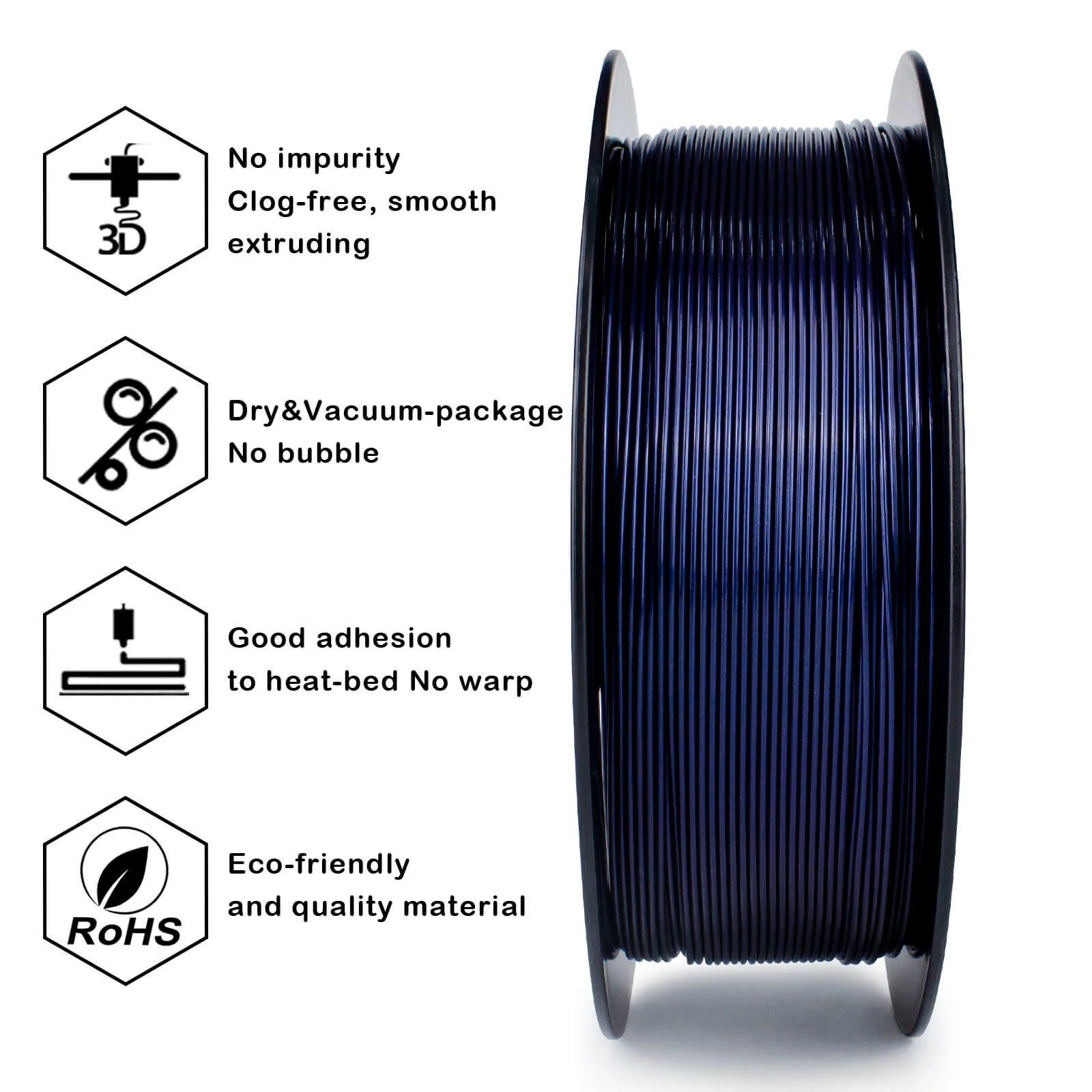 ZIRO Glitter Mystical Series PLA Filament 1.75mm, Midnight Blue - Image 7