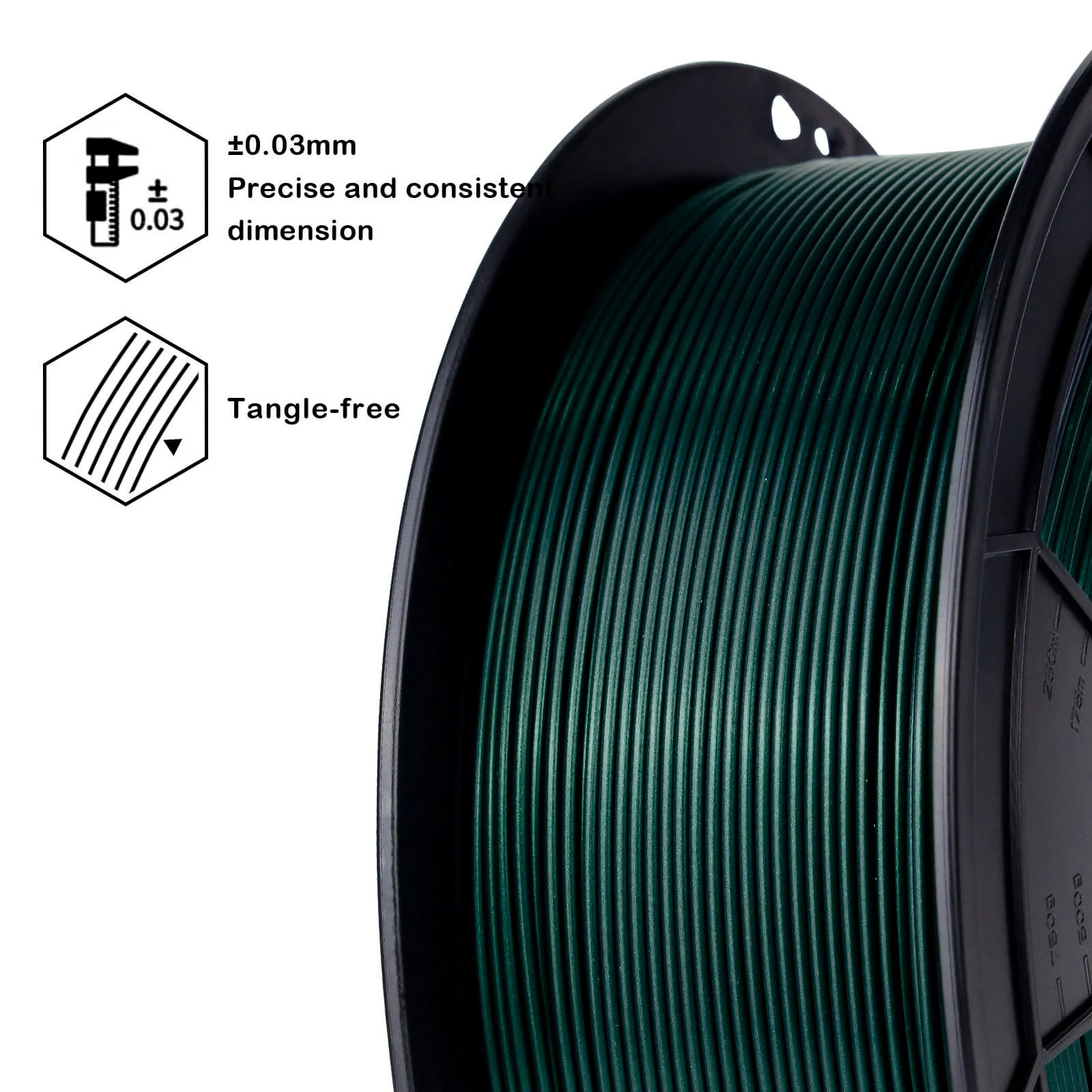 ZIRO Glitter Mystical Series PLA Filament 1.75mm, Midnight Green - Image 7