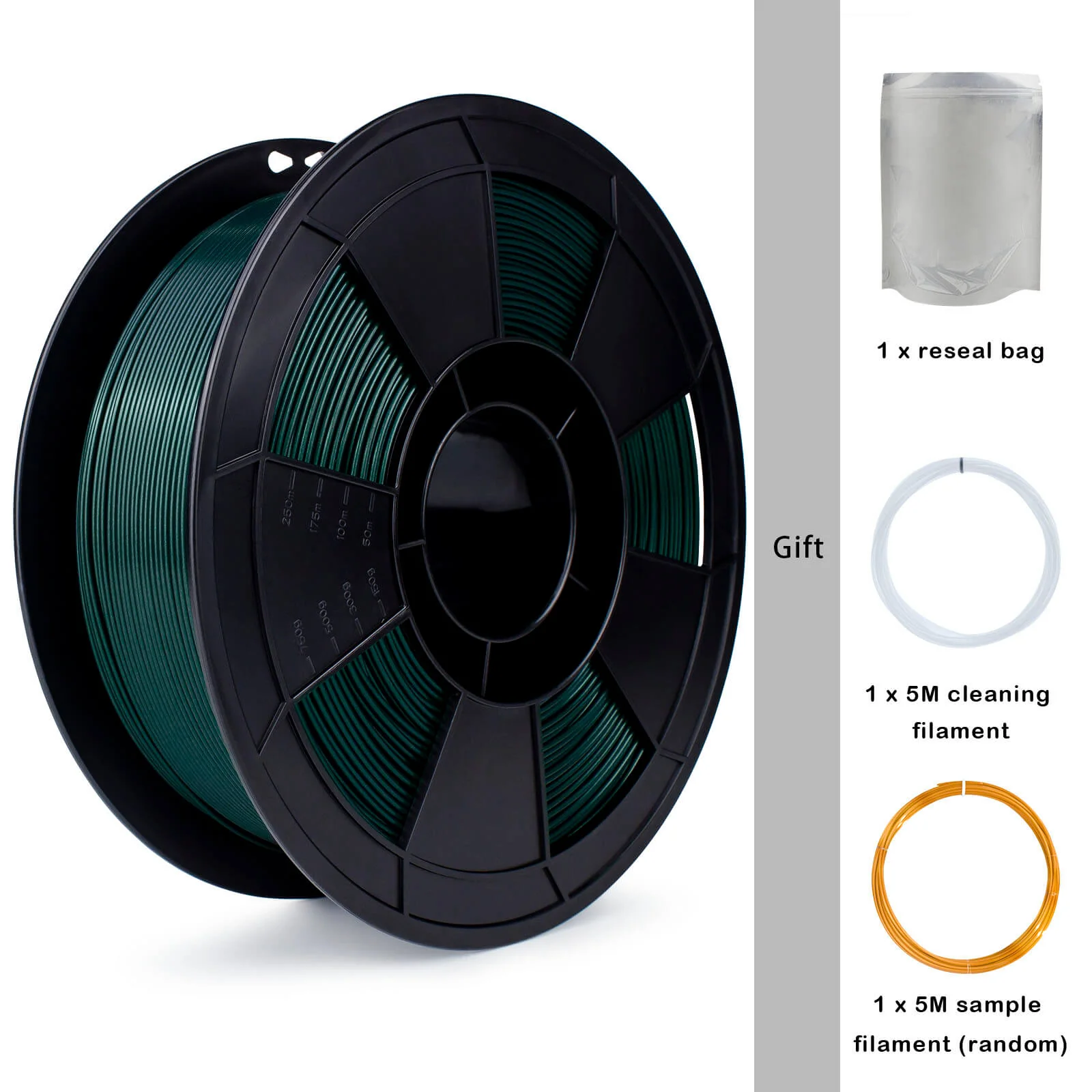 ZIRO Glitter Mystical Series PLA Filament 1.75mm, Midnight Green - Image 8