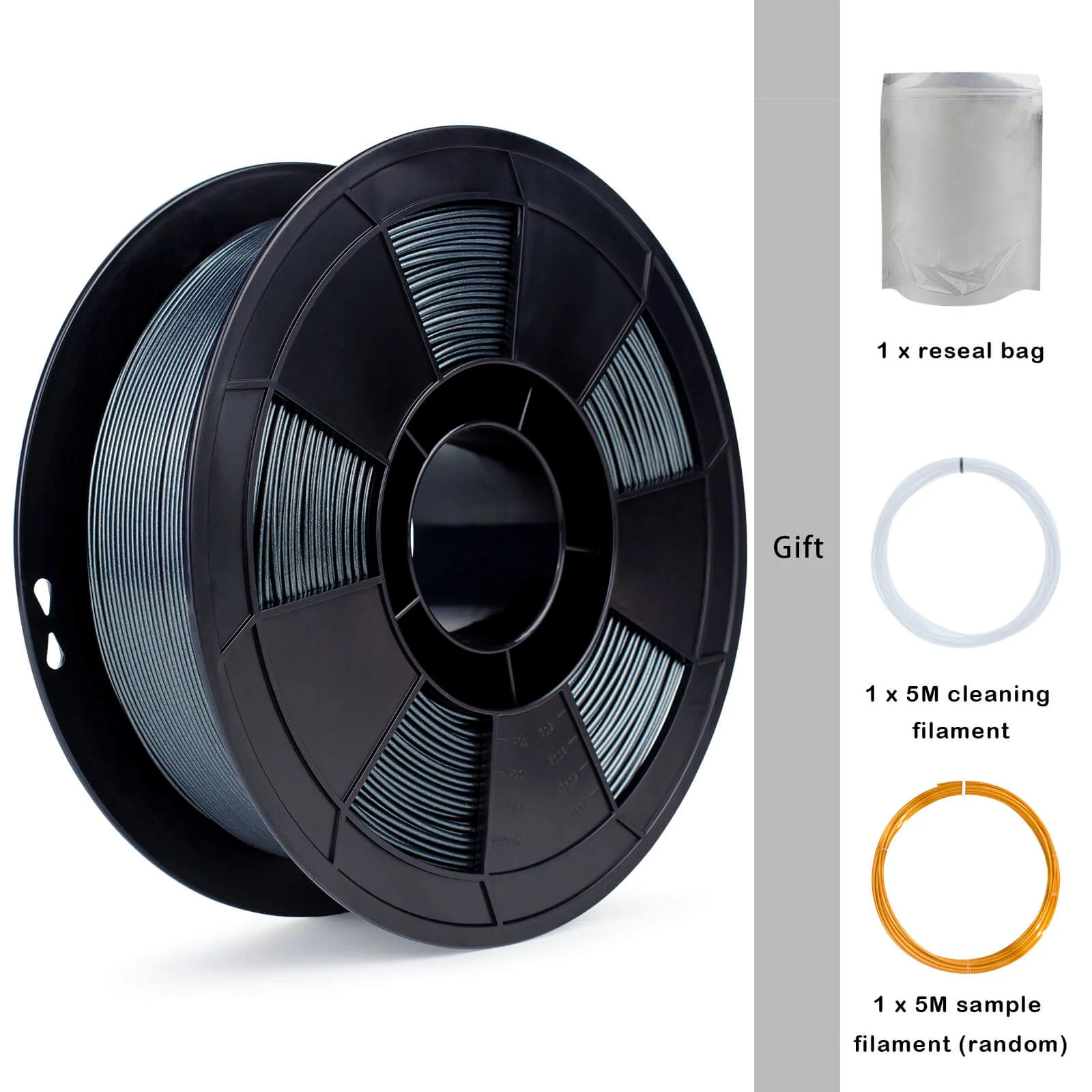 ZIRO Glitter Mystical Series PLA Filament 1.75mm, Midnight Silver - Image 15