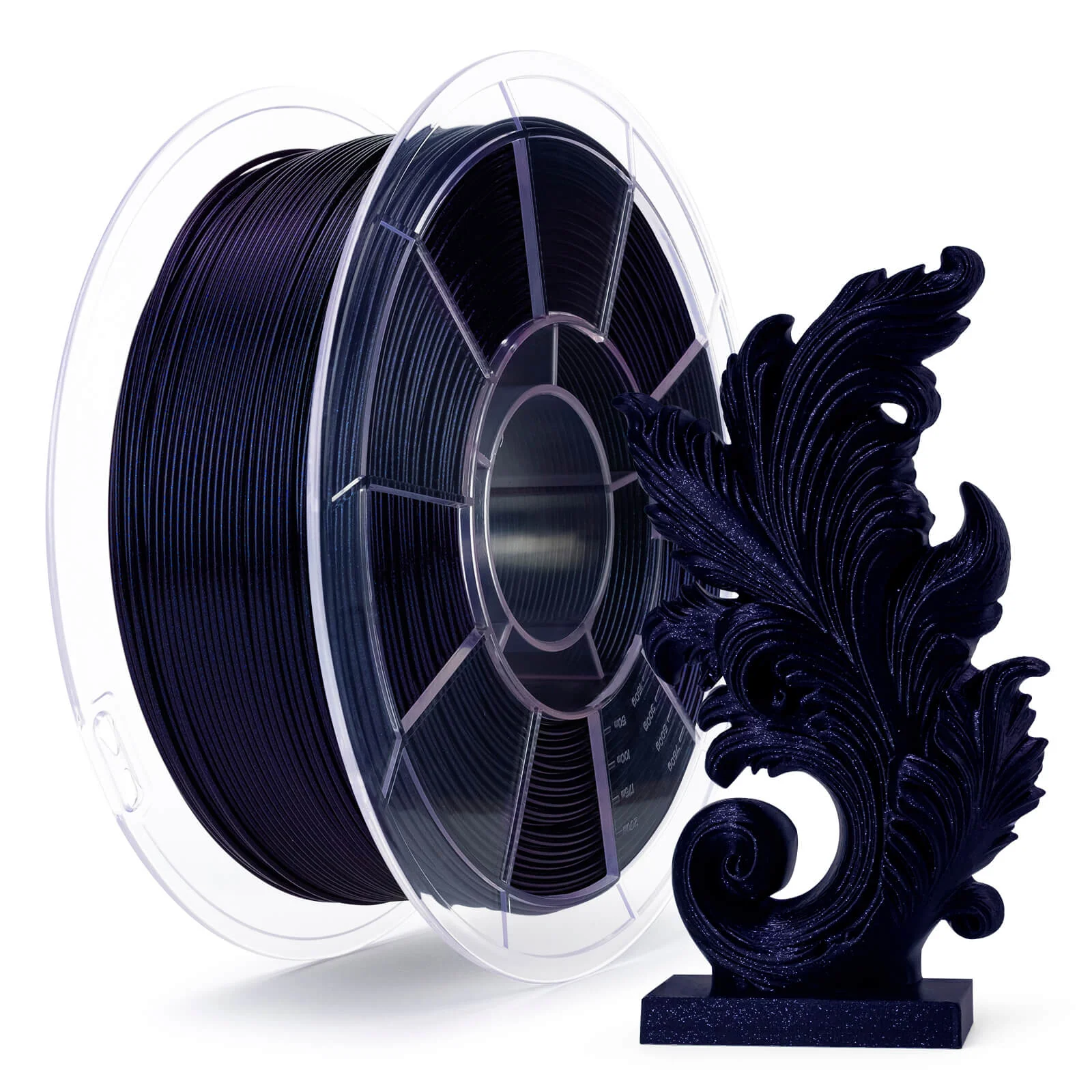 ZIRO Glitter Twinkling PLA Firefly Series Filament 1.75mm, Deepsea Blue - Image 3