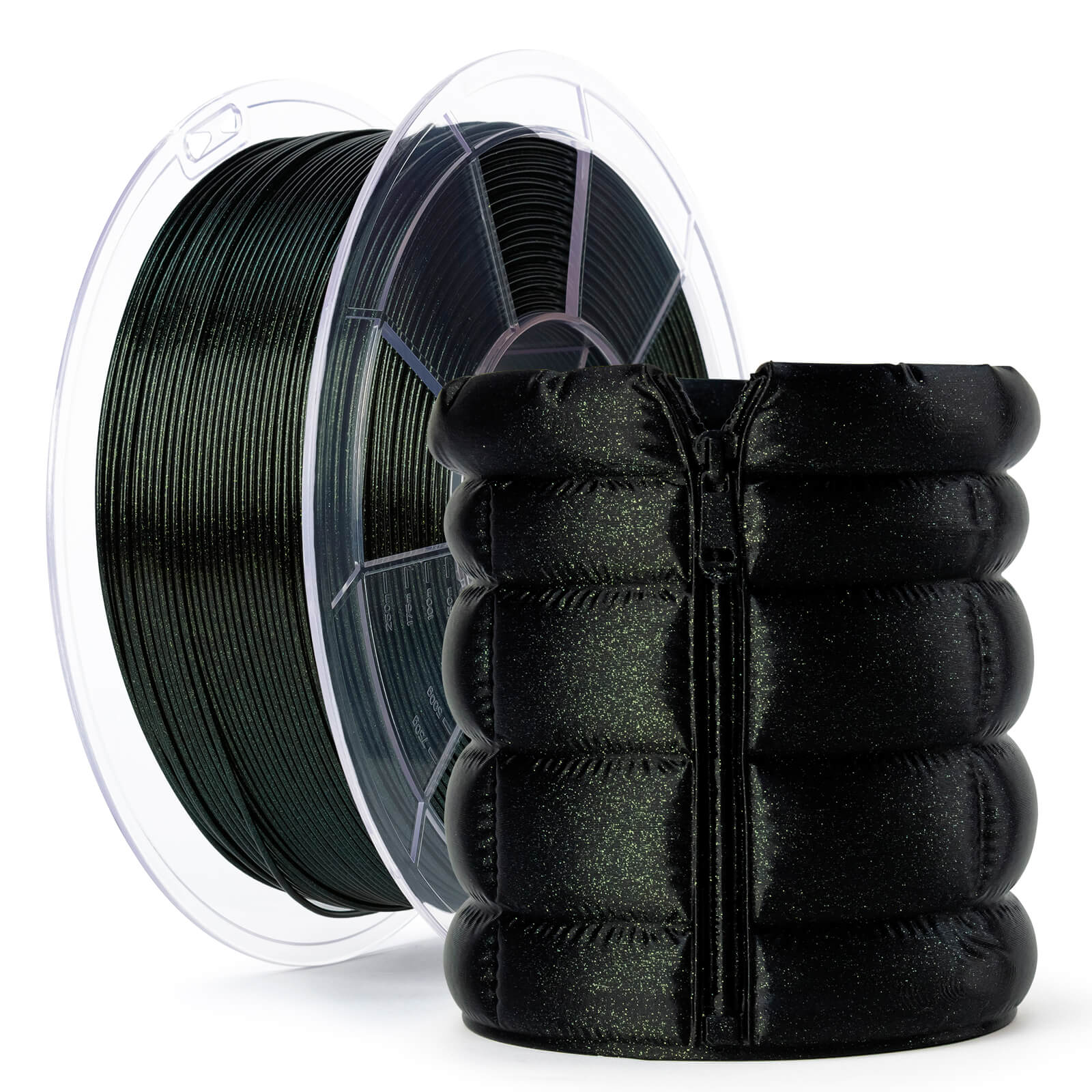 ZIRO Glitter Twinkling PLA Firefly Series Filament 1.75mm, Fairy Green - Image 7