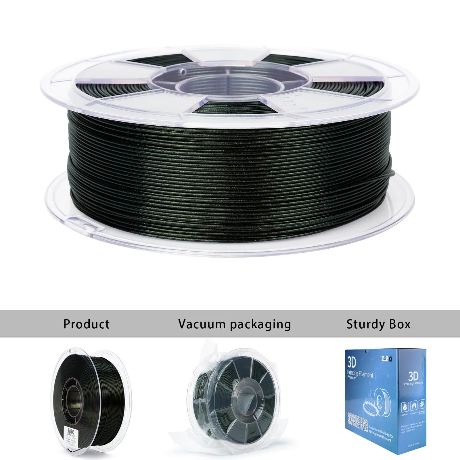 ZIRO Glitter Twinkling PLA Firefly Series Filament 1.75mm, Fairy Green - Image 8