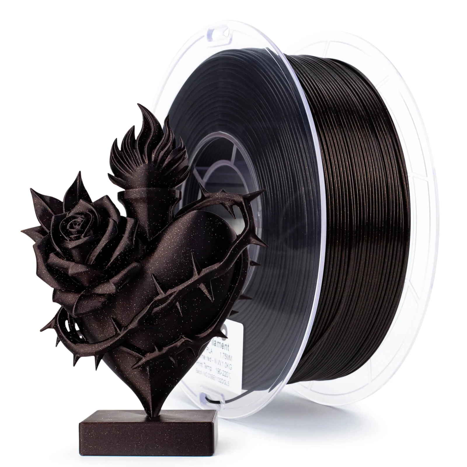 ZIRO Glitter Twinkling PLA Firefly Series Filament 1.75mm, Flame Red - Image 4