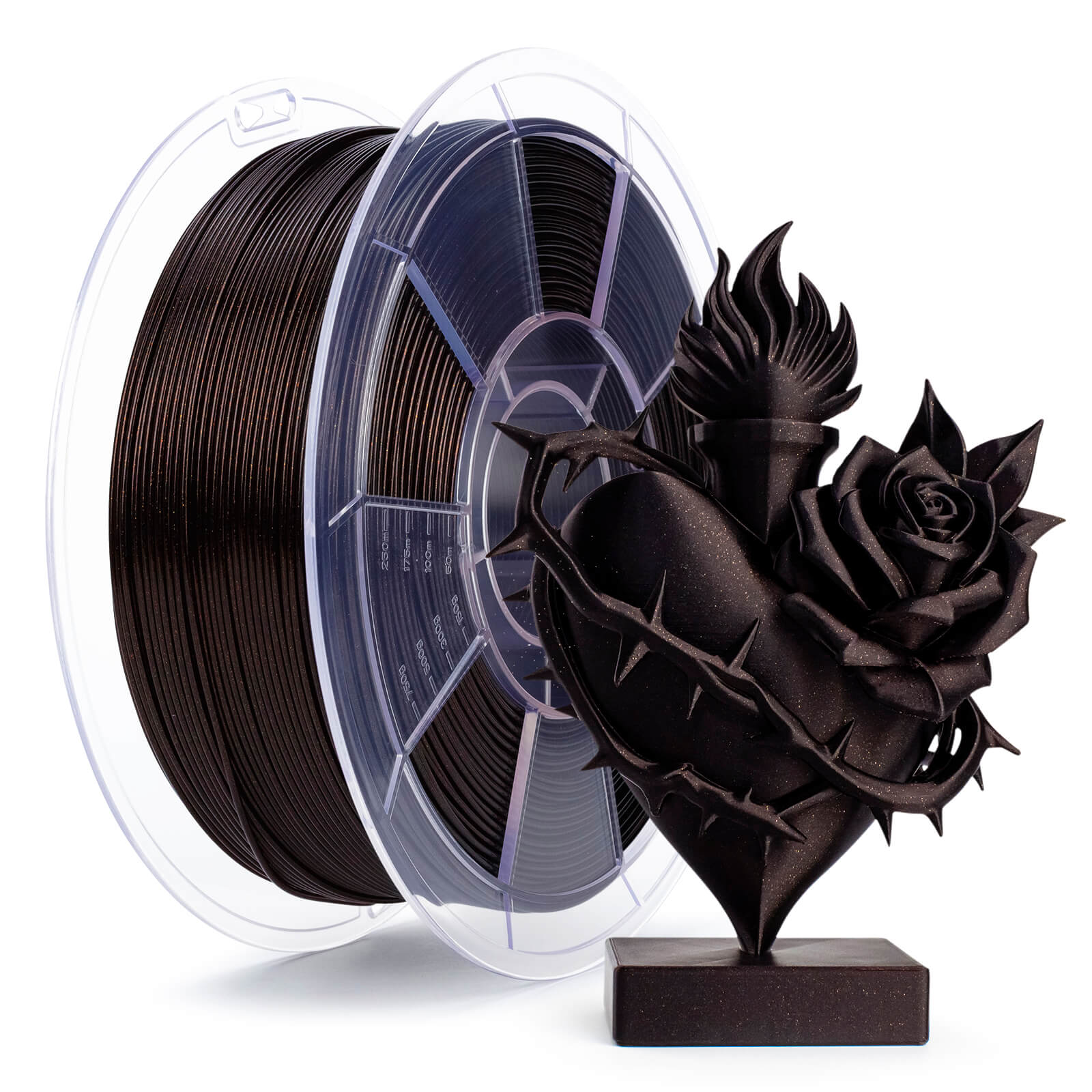 ZIRO Glitter Twinkling PLA Firefly Series Filament 1.75mm, Flame Red - Image 6