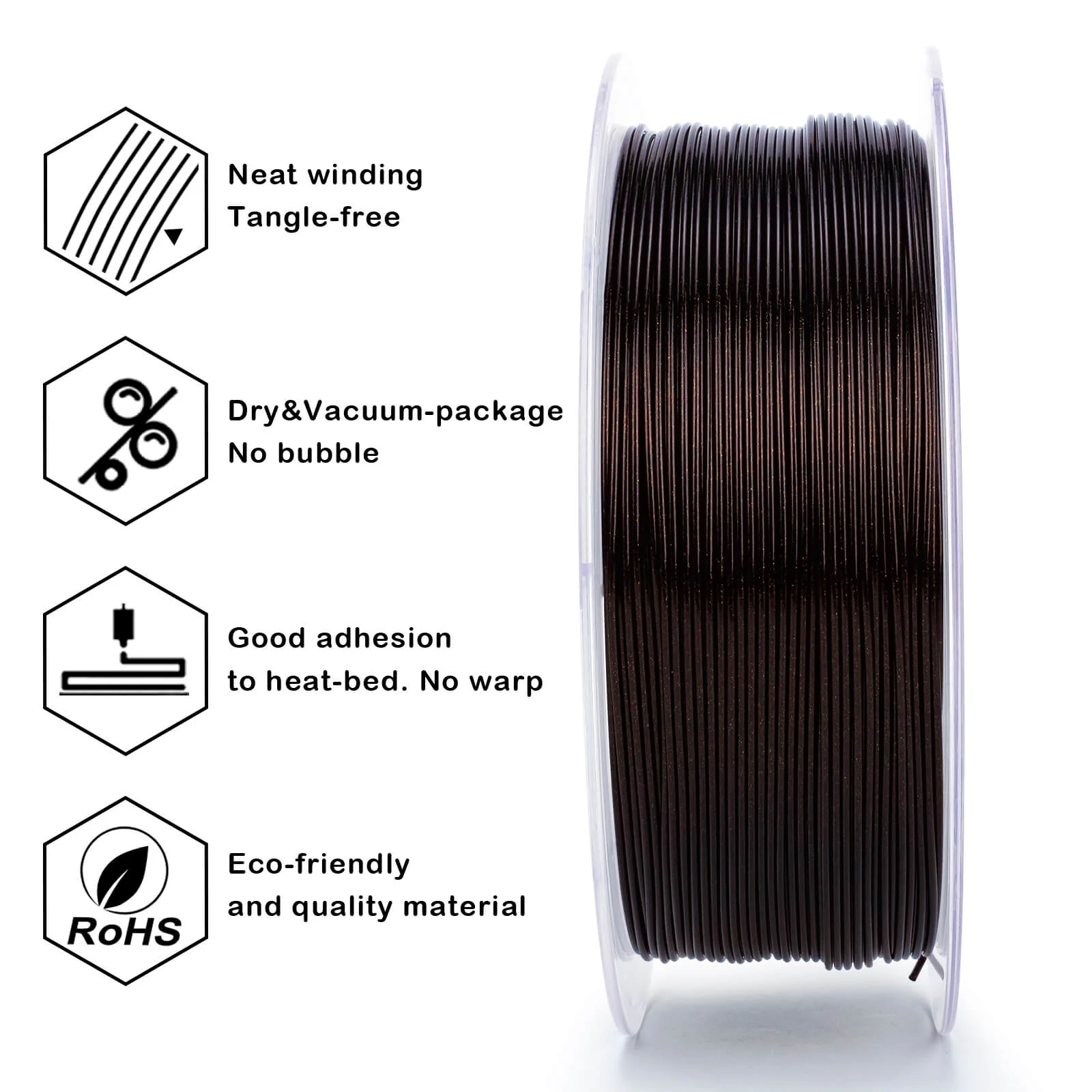 ZIRO Glitter Twinkling PLA Firefly Series Filament 1.75mm, Flame Red - Image 8