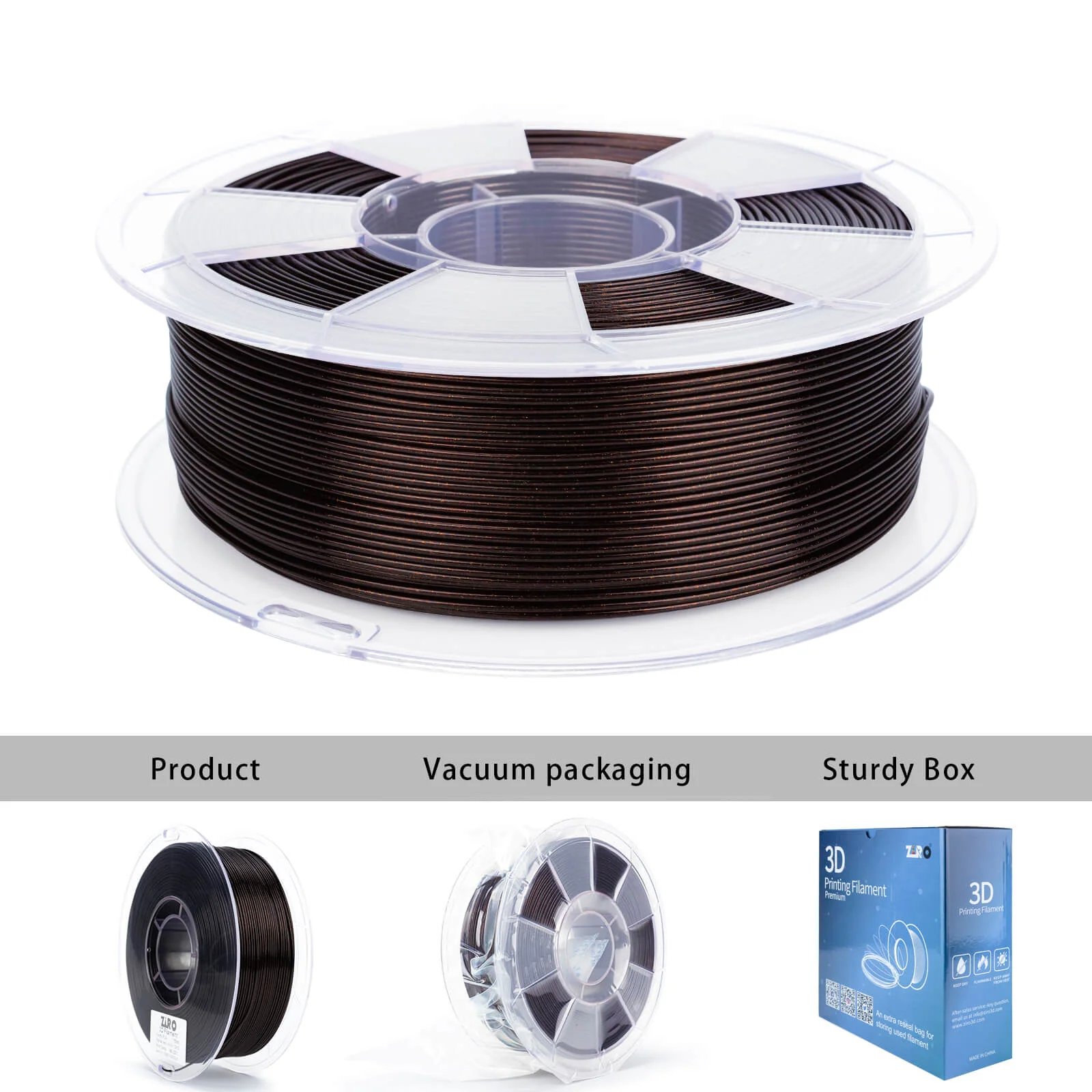 ZIRO Glitter Twinkling PLA Firefly Series Filament 1.75mm, Flame Red - Image 9