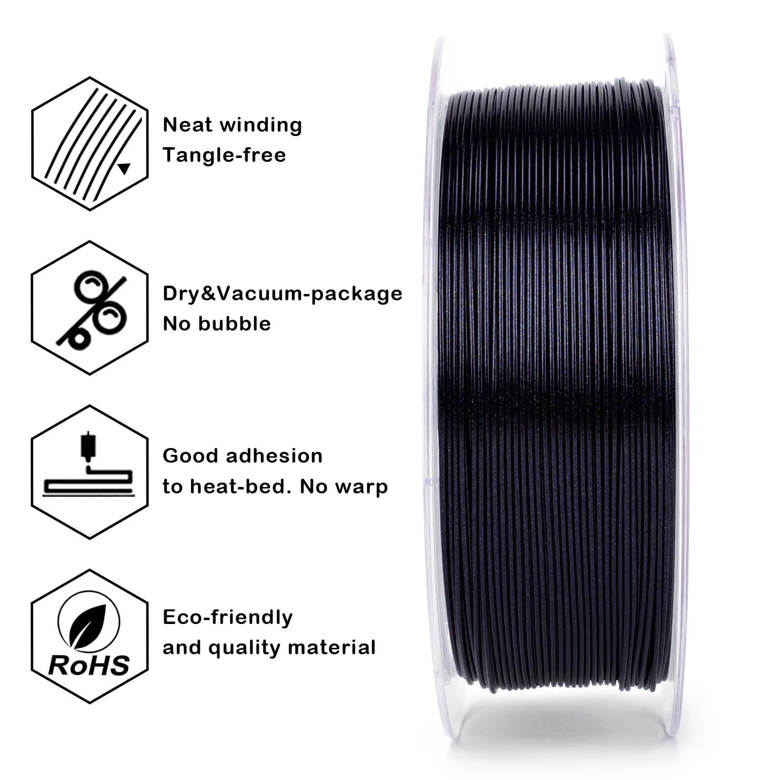 ZIRO Glitter Twinkling PLA Firefly Series Filament 1.75mm, Gemini Starlight - Image 6