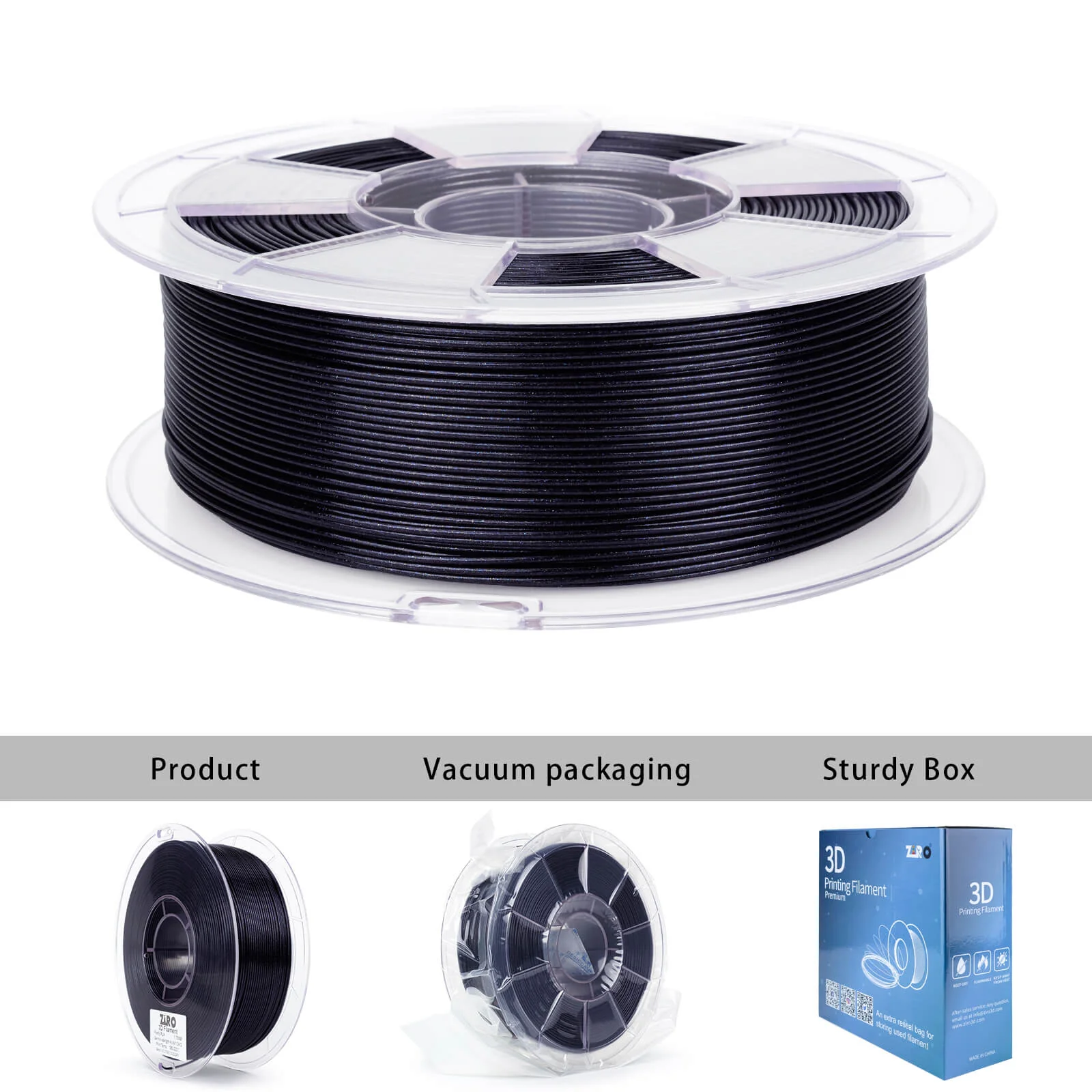 ZIRO Glitter Twinkling PLA Firefly Series Filament 1.75mm, Gemini Starlight - Image 7