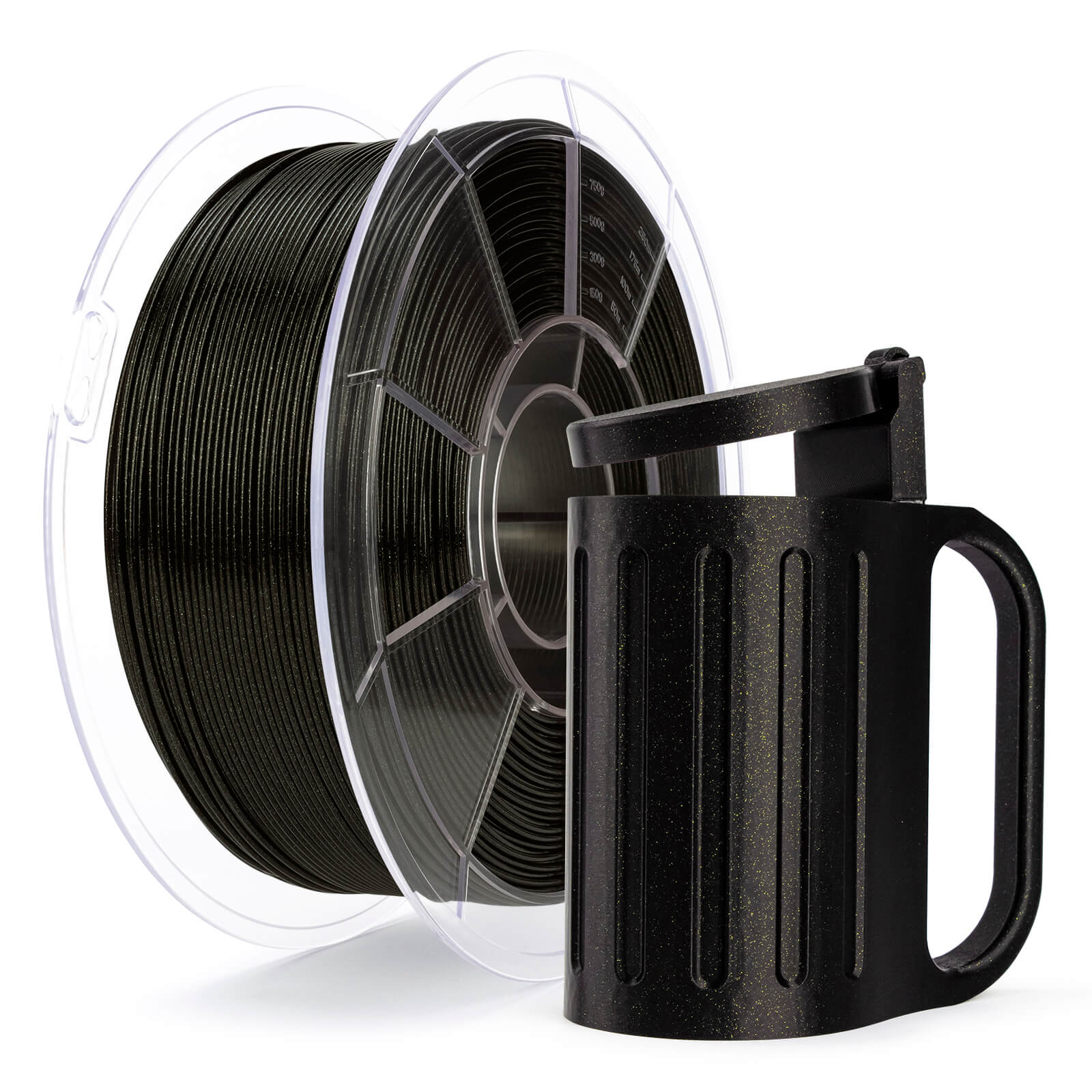 ZIRO Glitter Twinkling PLA Firefly Series Filament 1.75mm, Obsidian Gold - Image 3