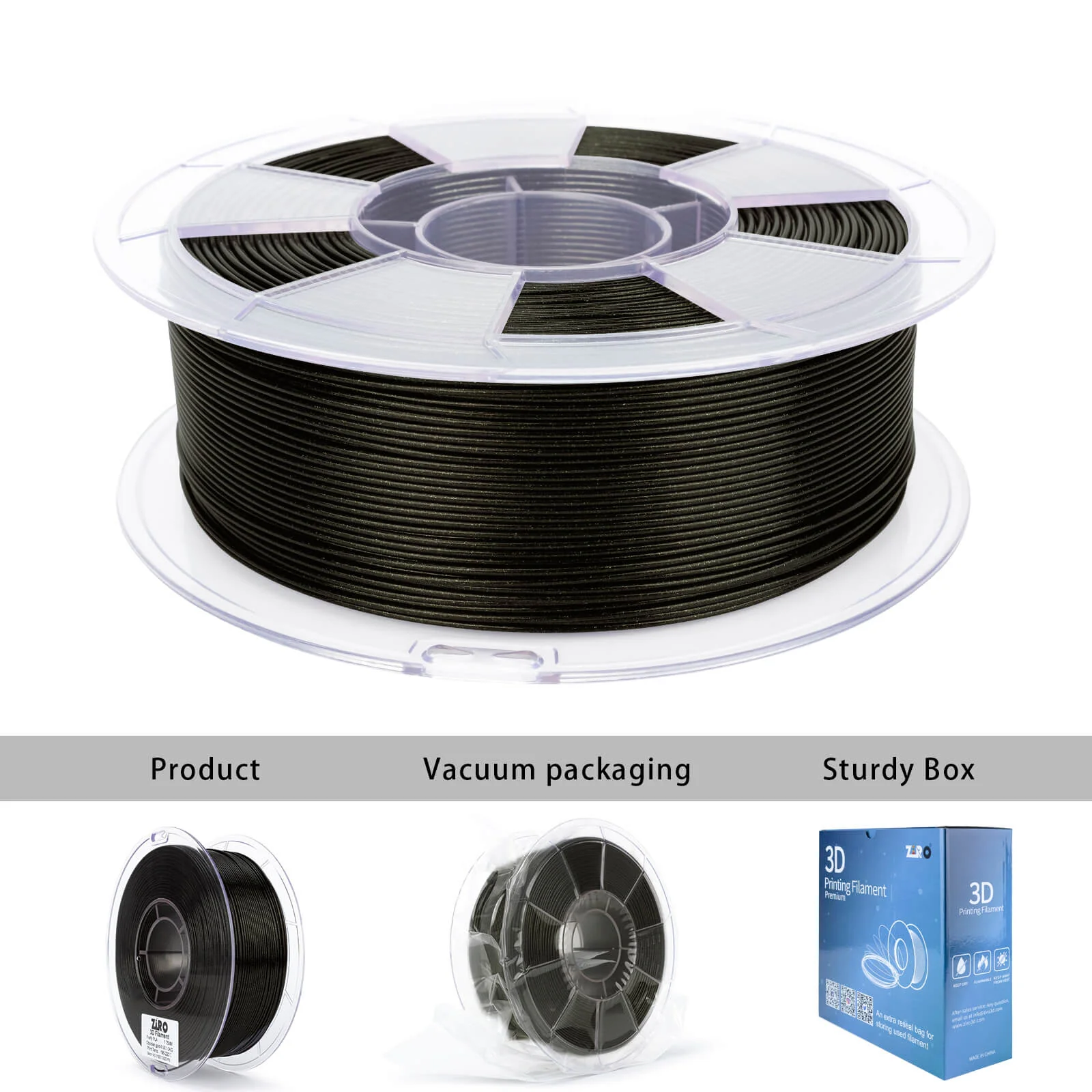 ZIRO Glitter Twinkling PLA Firefly Series Filament 1.75mm, Obsidian Gold - Image 6