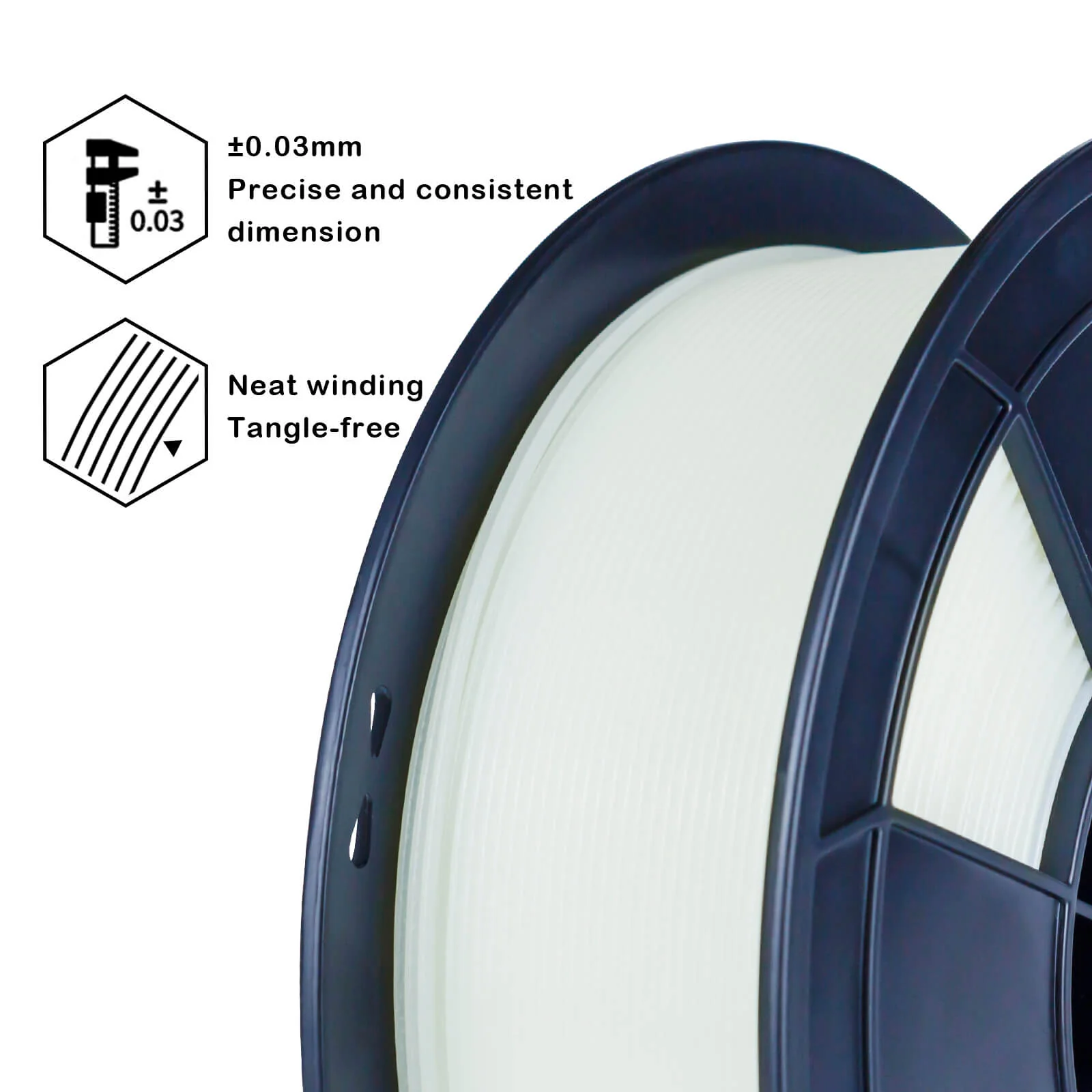 ZIRO Glow in Dark PLA Filament 1.75mm, GID Blue - Image 11