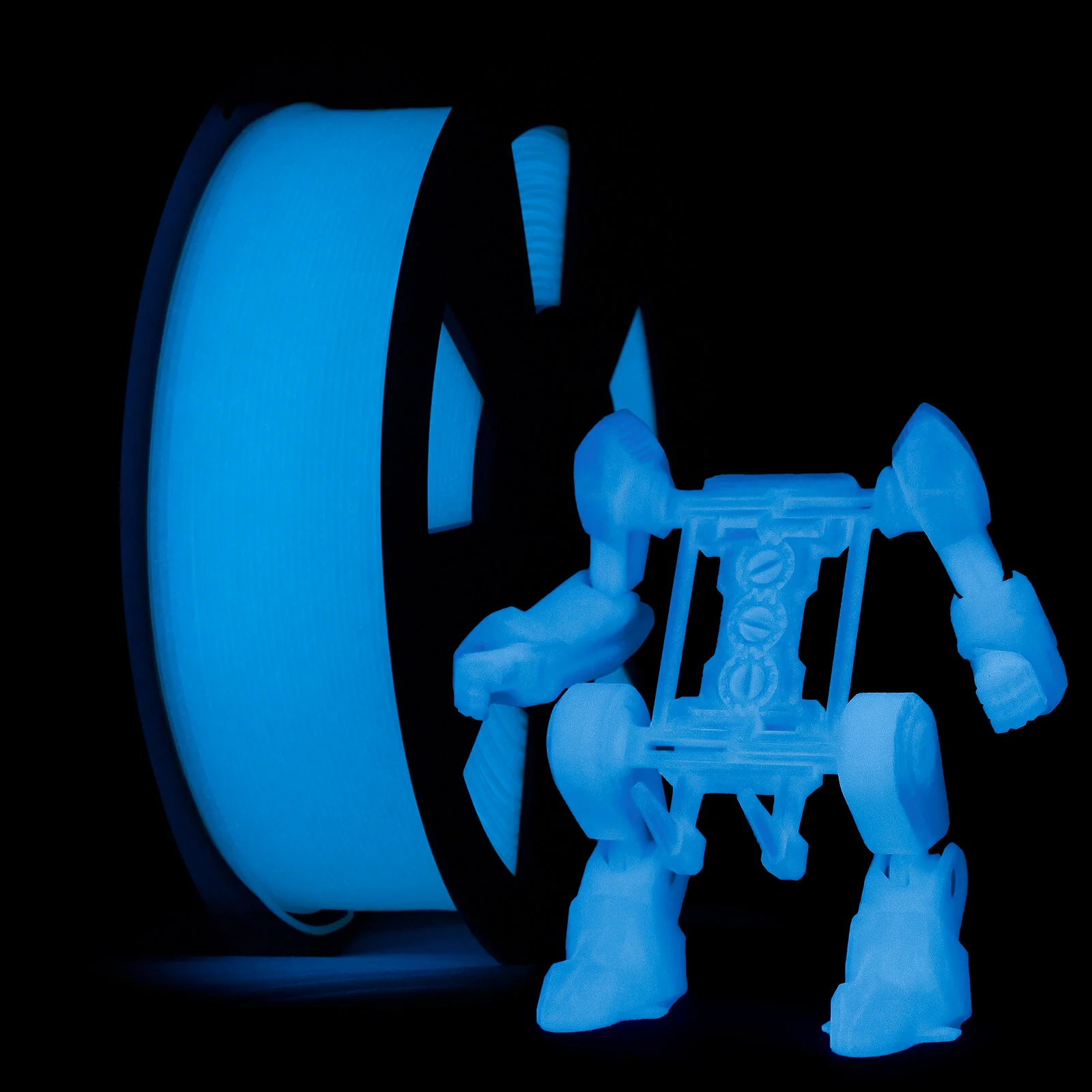 ZIRO Glow in Dark PLA Filament 1.75mm, GID Blue - Image 7