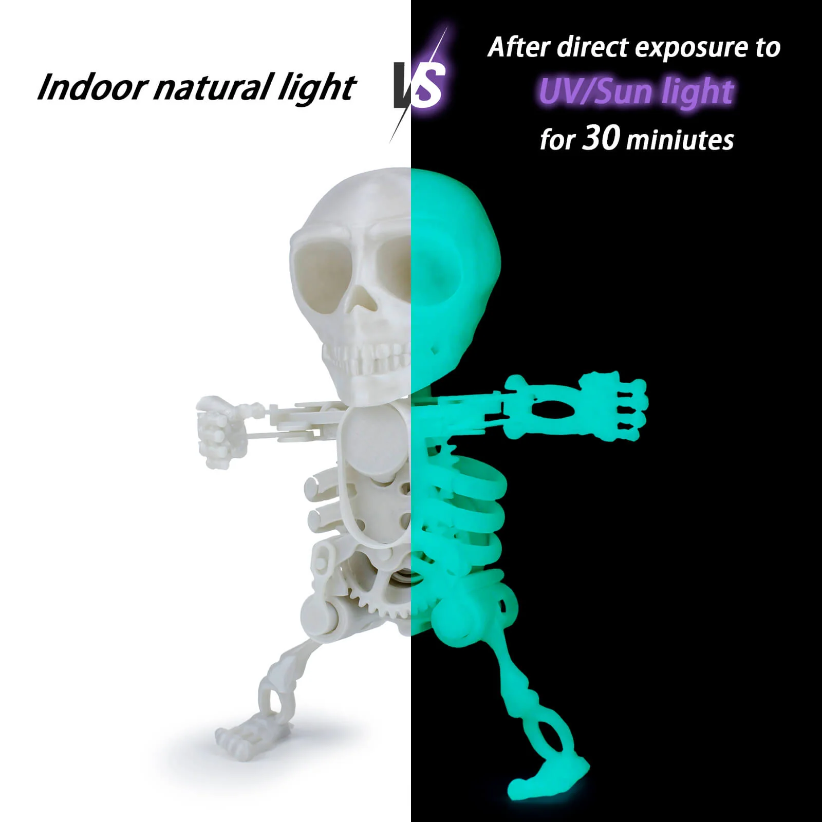 ZIRO Glow in Dark PLA Filament 1.75mm, GID Cyan - Image 3