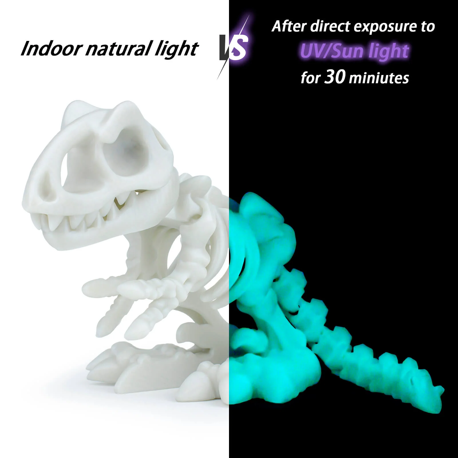 ZIRO Glow in Dark PLA Filament 1.75mm, GID Cyan - Image 7