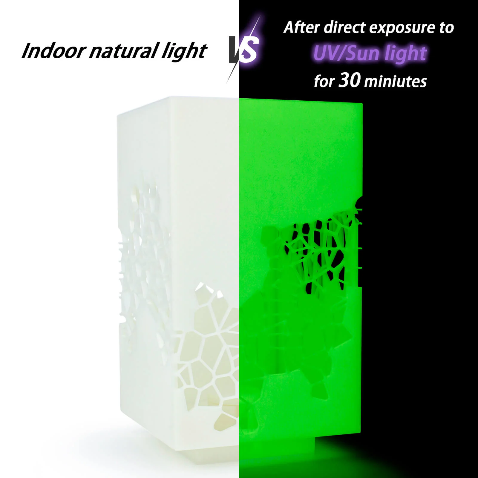 ZIRO Glow in Dark PLA Filament 1.75mm, GID Green - Image 3