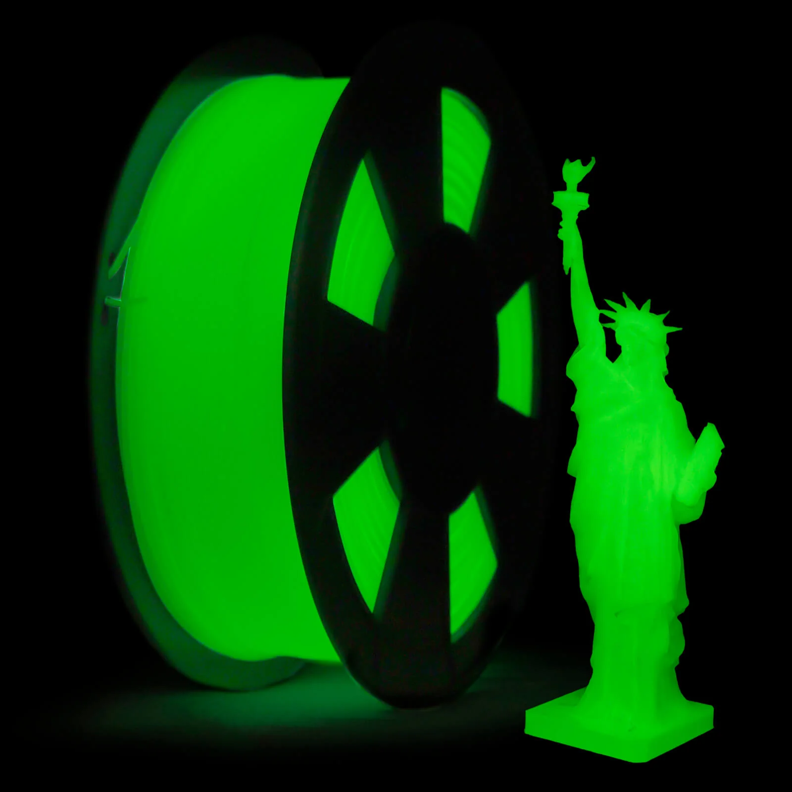 ZIRO Glow in Dark PLA Filament 1.75mm, GID Green - Image 5