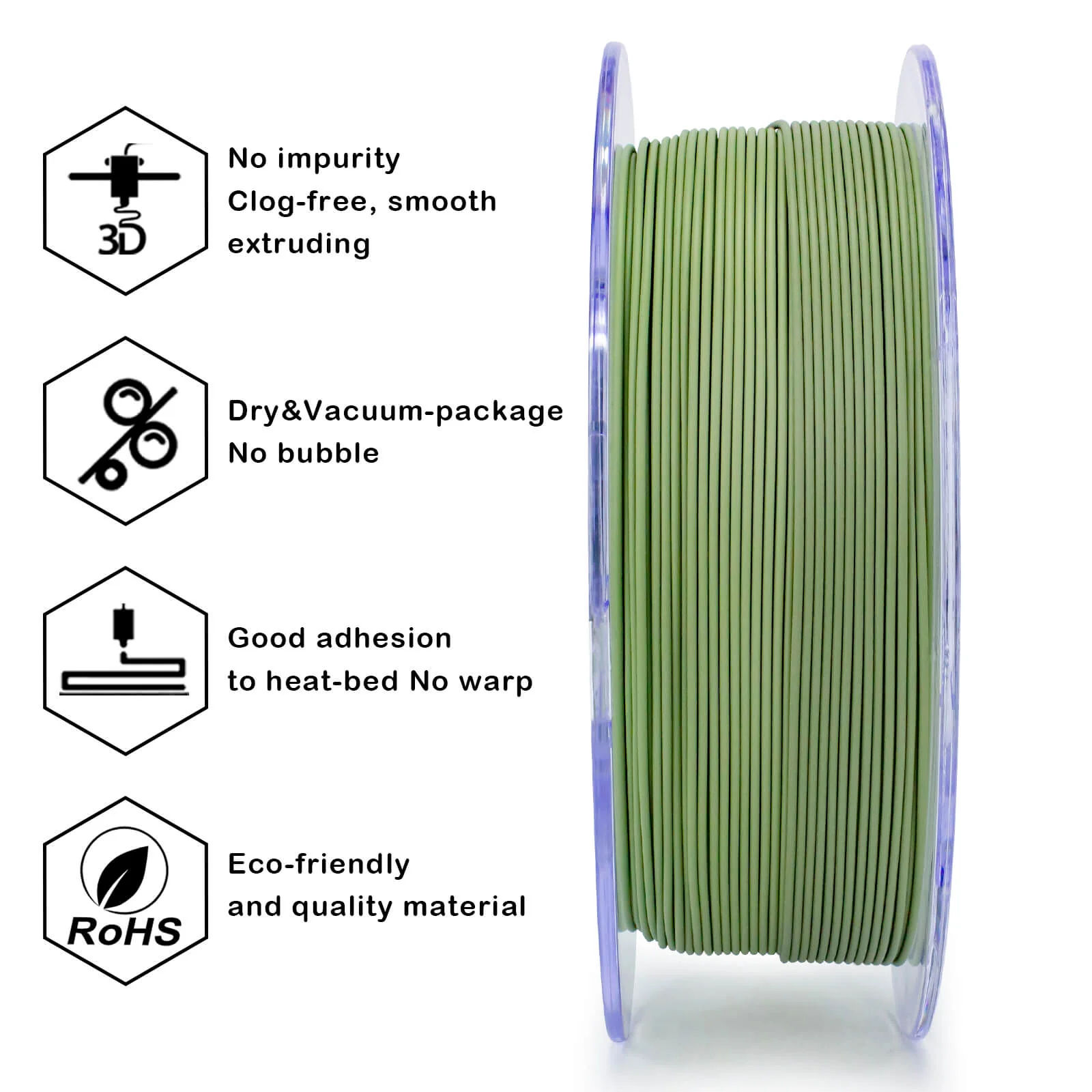 ZIRO Gradient Matte PLA Filament 1.75mm, Camouflage - Image 4