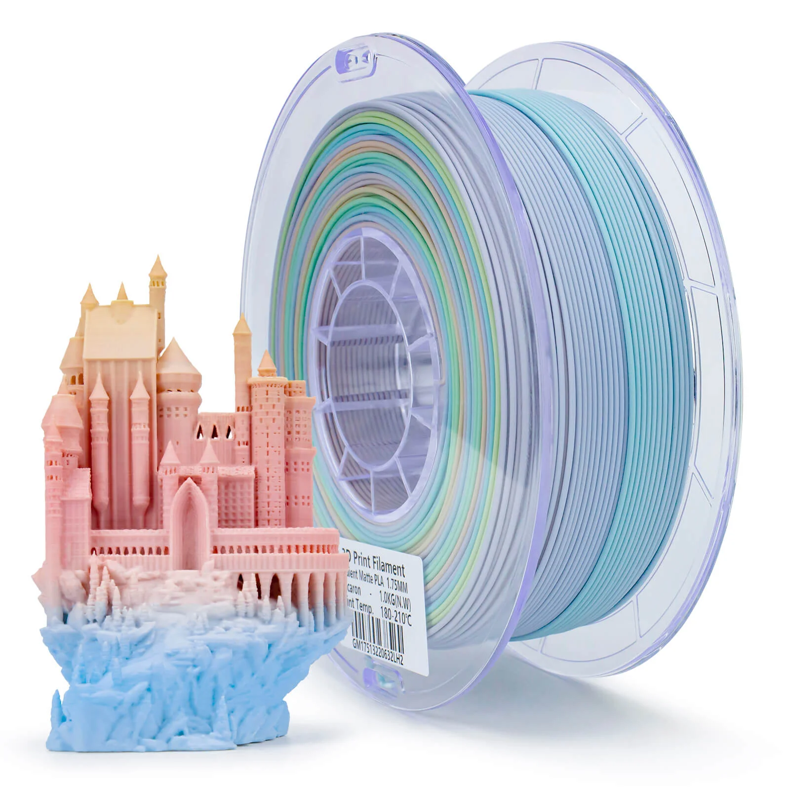 ZIRO Gradient Matte PLA Filament 1.75mm, Macaron - Image 3
