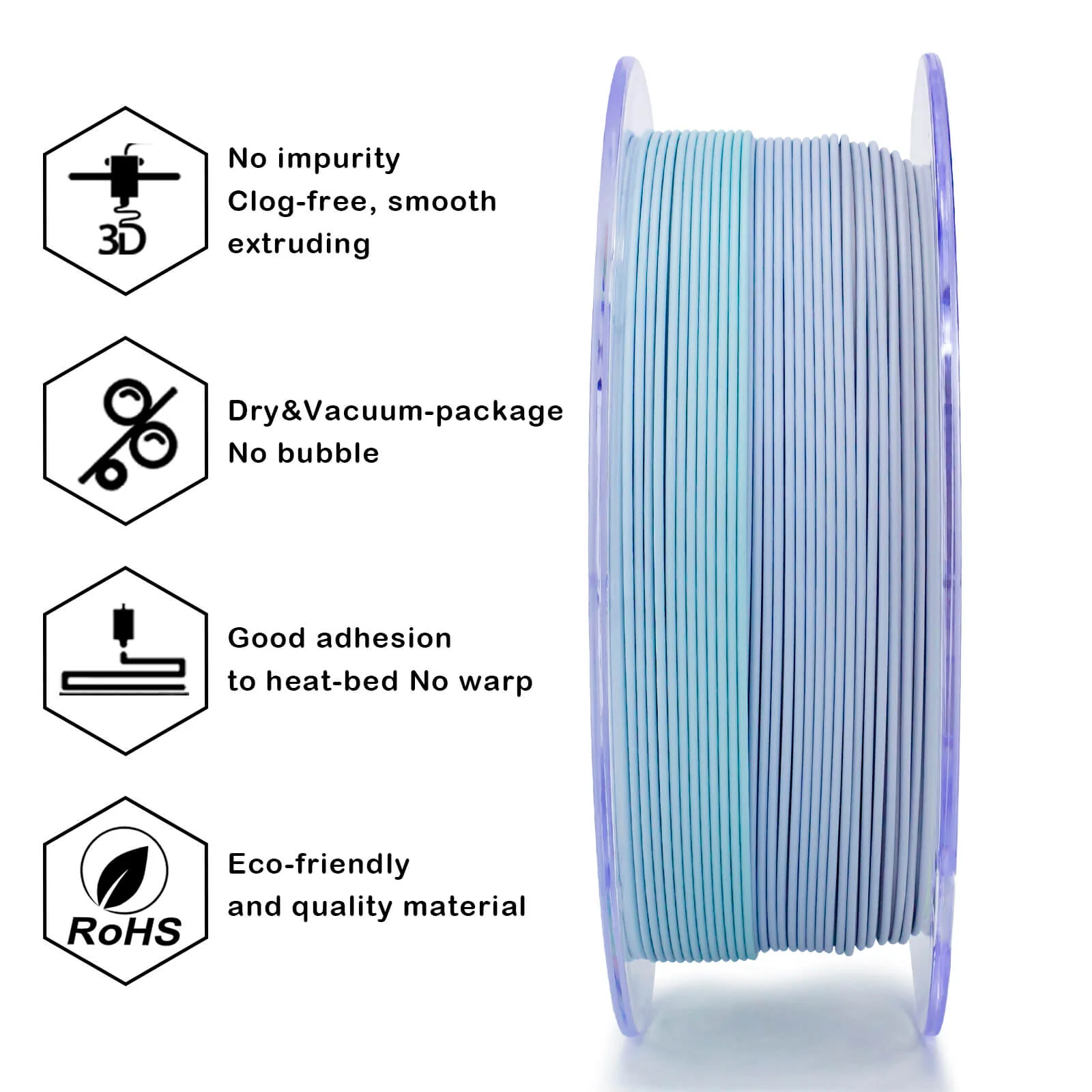 ZIRO Gradient Matte PLA Filament 1.75mm, Macaron - Image 4