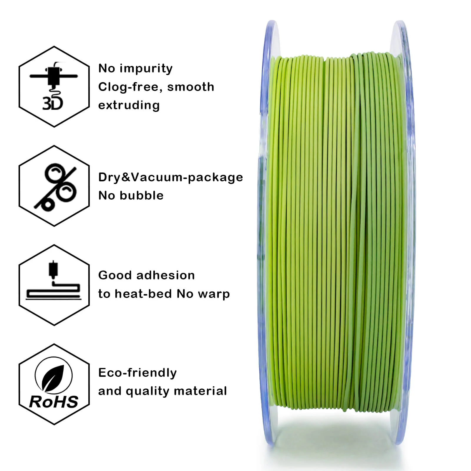 ZIRO Gradient Matte PLA Filament 1.75mm, Matcha - Image 6