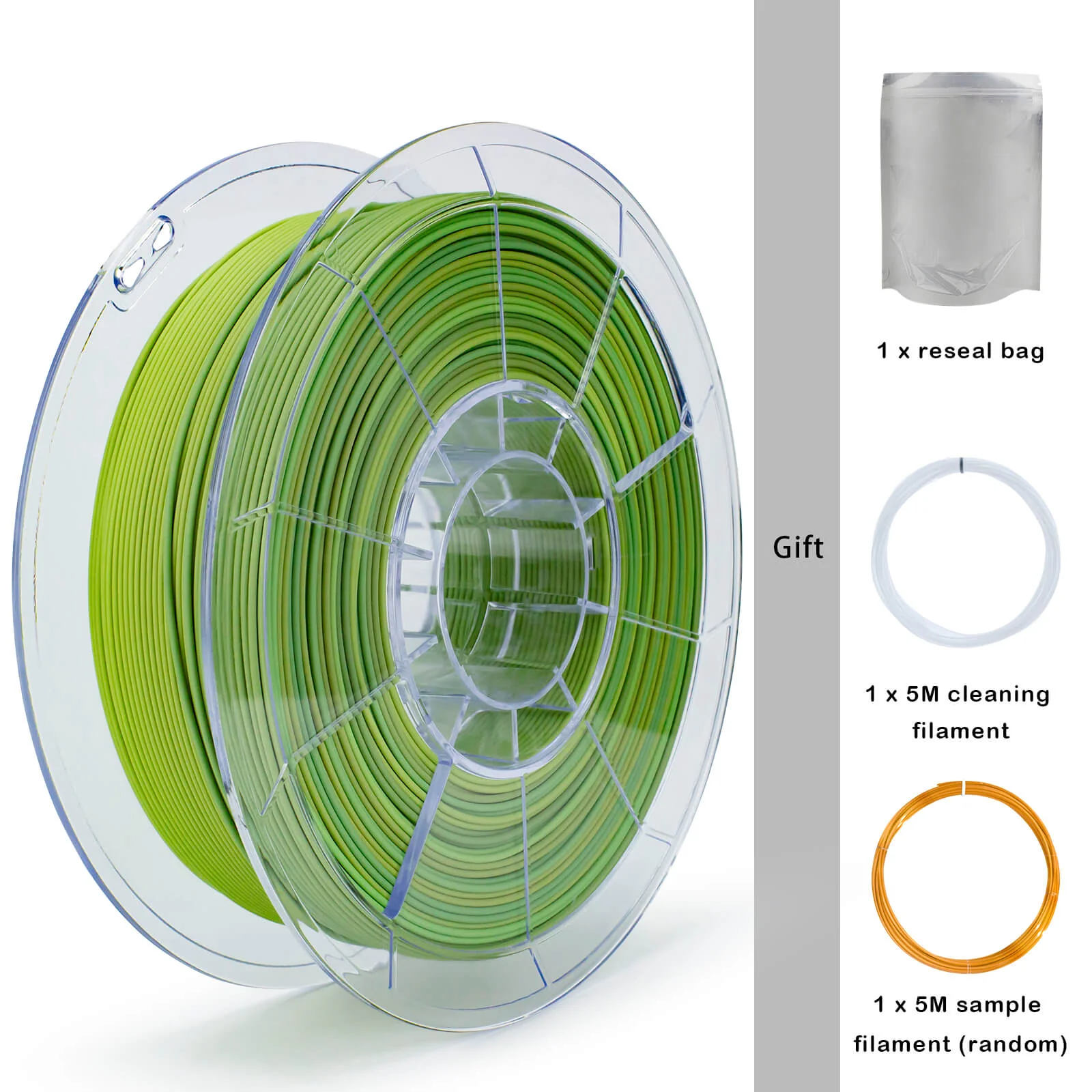 ZIRO Gradient Matte PLA Filament 1.75mm, Matcha - Image 8