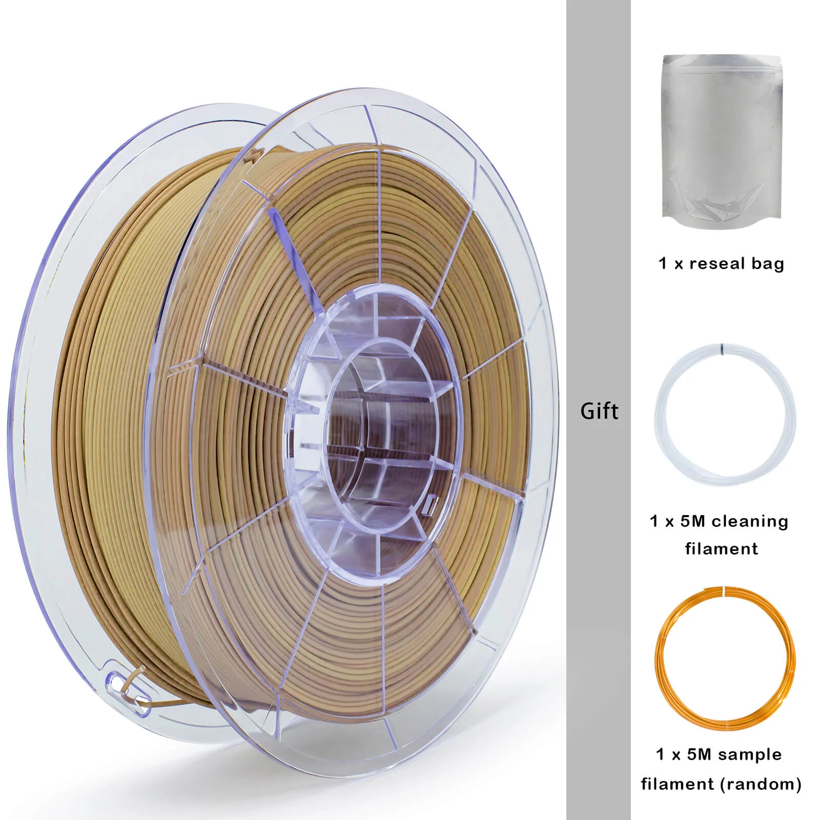 ZIRO Gradient Matte PLA Filament 1.75mm, Wood Grain - Image 7