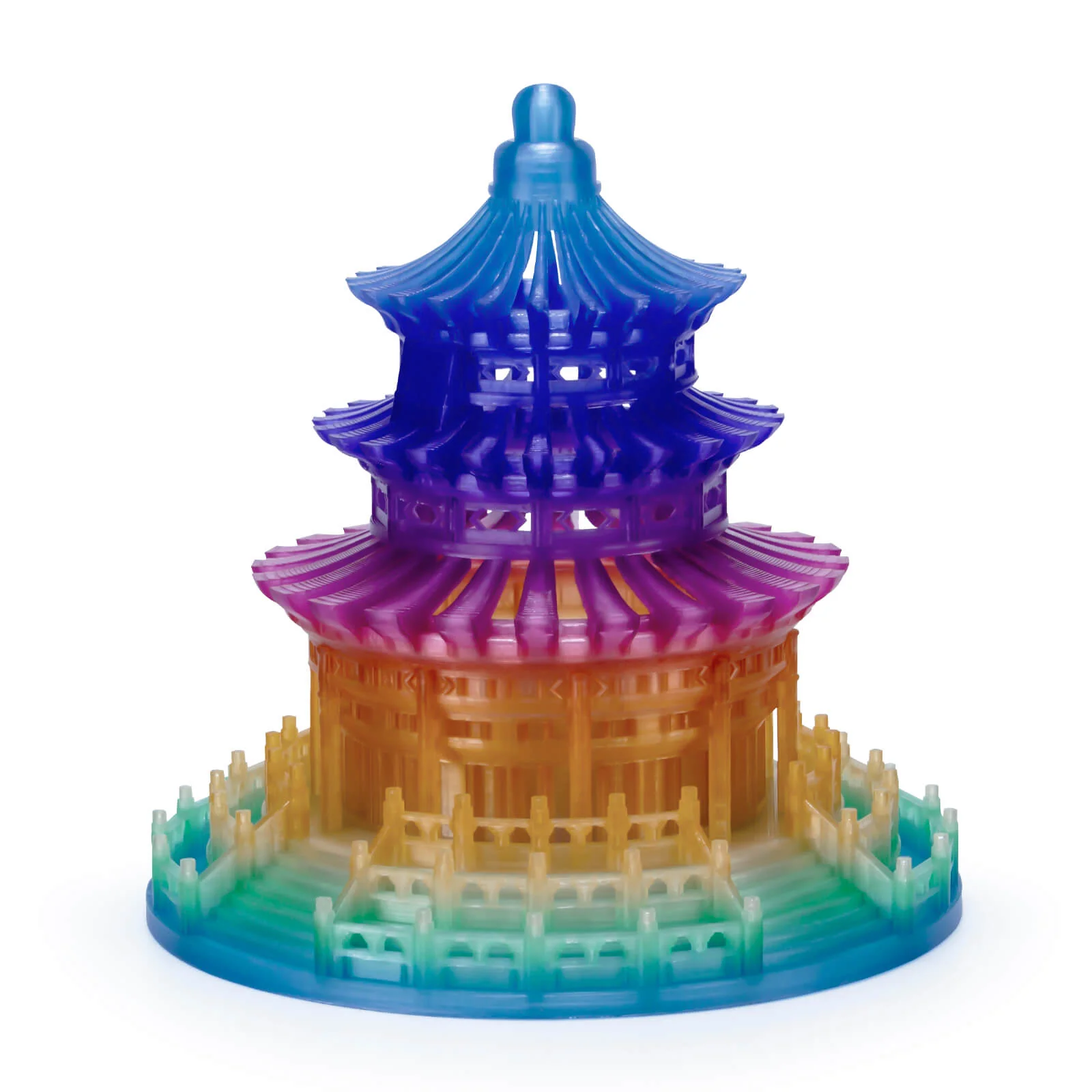 ZIRO Gradient Translucent PLA Cristal Series Filament 1.75mm, Crystal Prism - Image 4