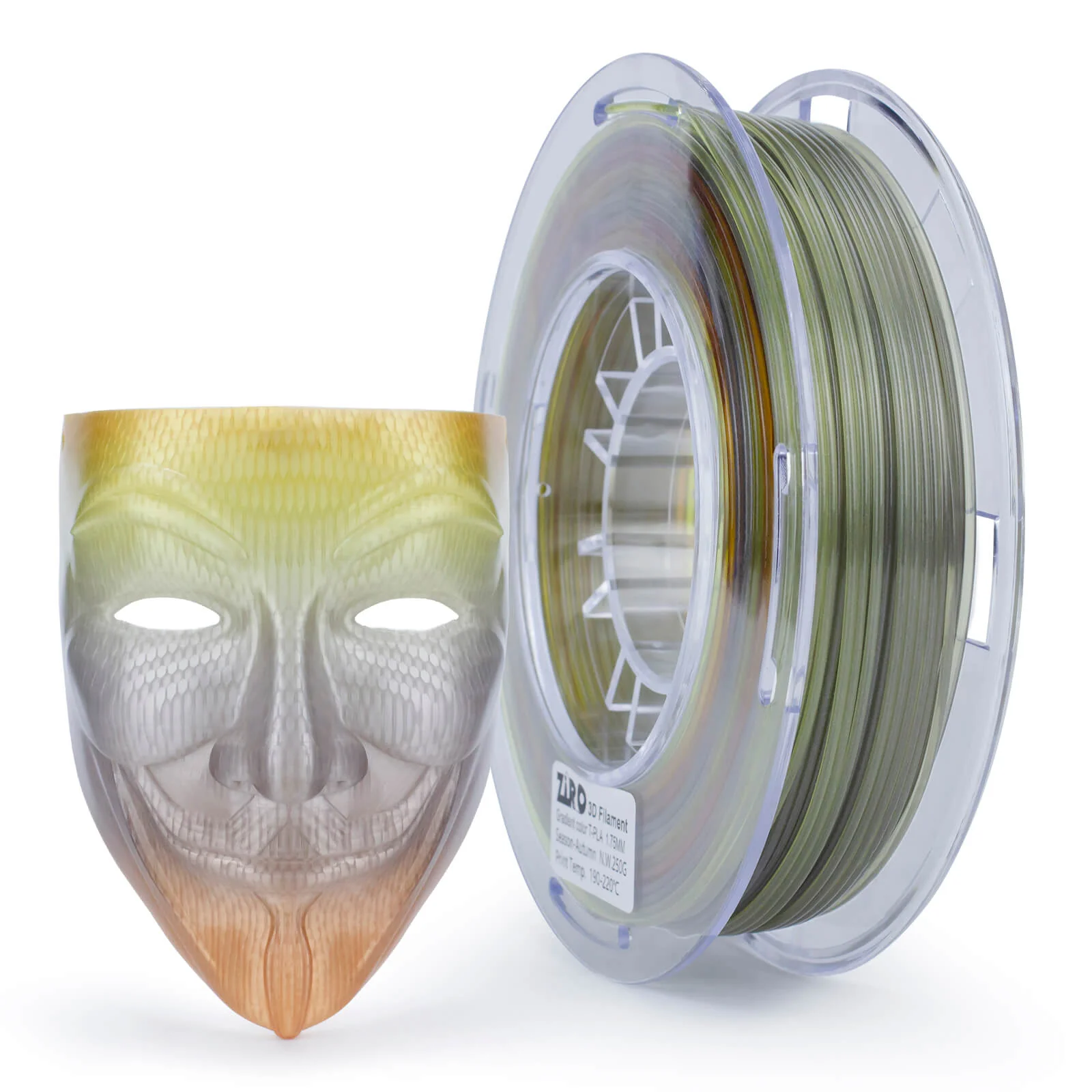ZIRO Gradient Translucent PLA Season Series Filament 1.75mm, Autumn - Image 5