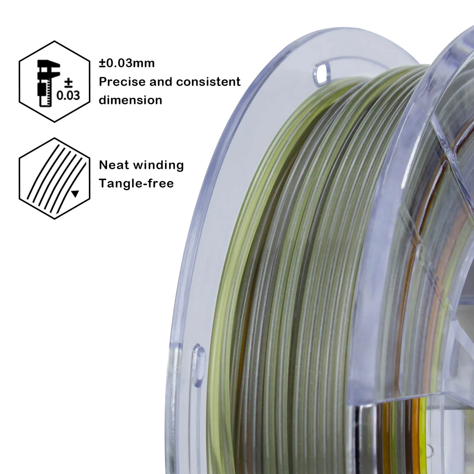 ZIRO Gradient Translucent PLA Season Series Filament 1.75mm, Autumn - Image 8