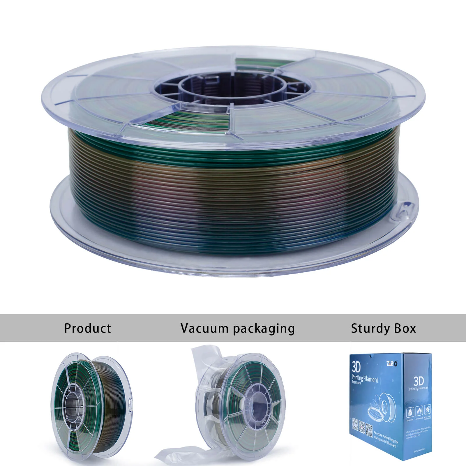 ZIRO Gradient Translucent PLA Season Series Filament 1.75mm, Spring - Image 10