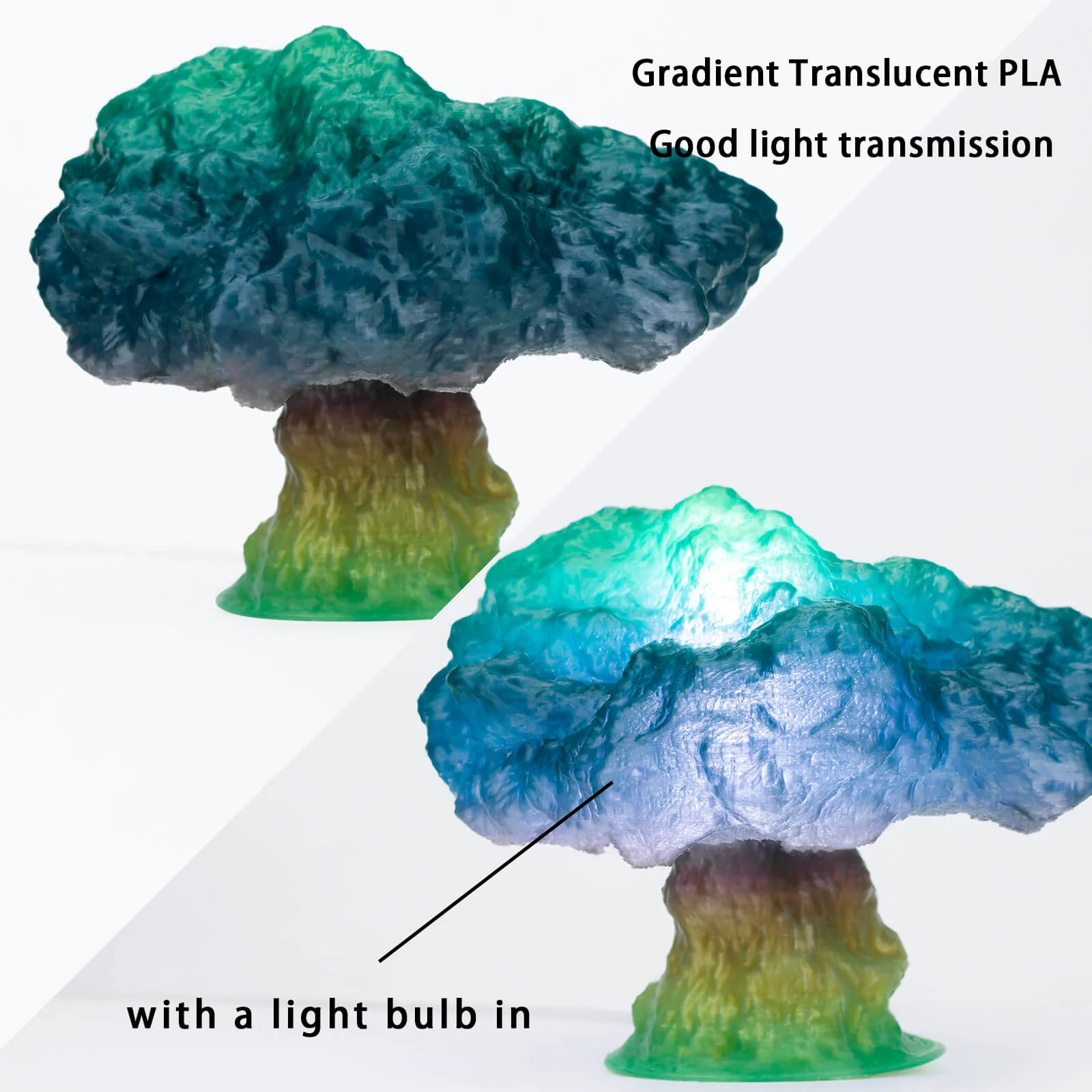 ZIRO Gradient Translucent PLA Season Series Filament 1.75mm, Spring - Image 6
