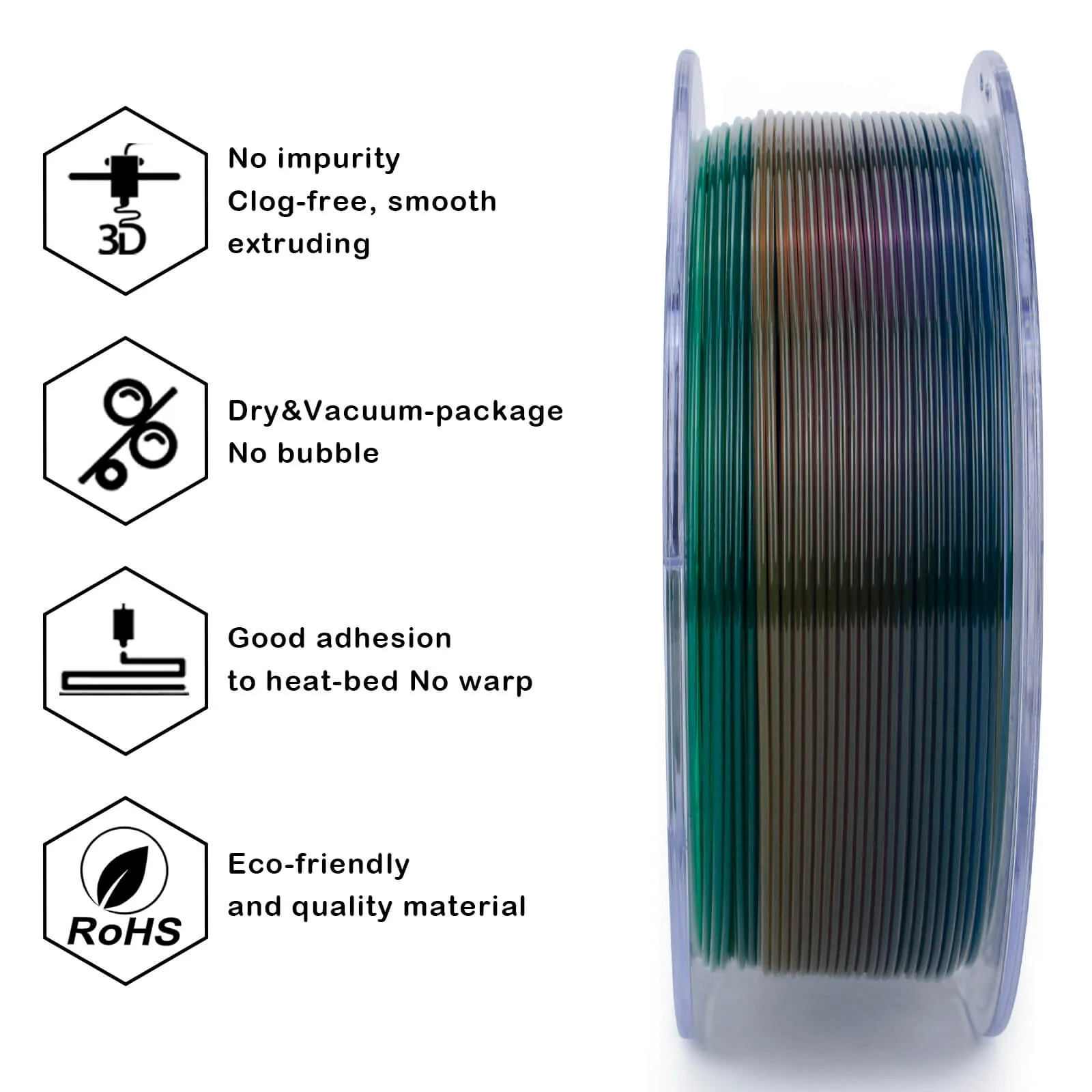 ZIRO Gradient Translucent PLA Season Series Filament 1.75mm, Spring - Image 8