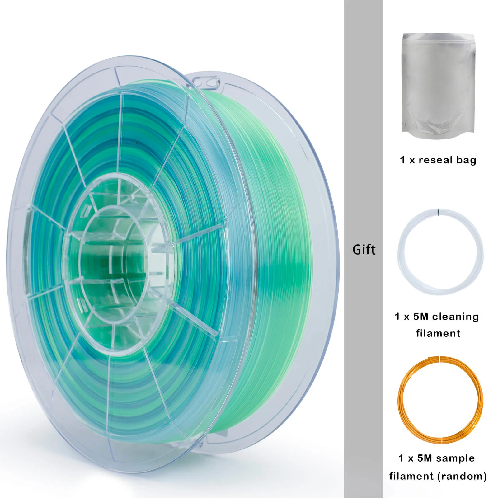 ZIRO Gradient Translucent PLA Season Series Filament 1.75mm, Summer - Image 10