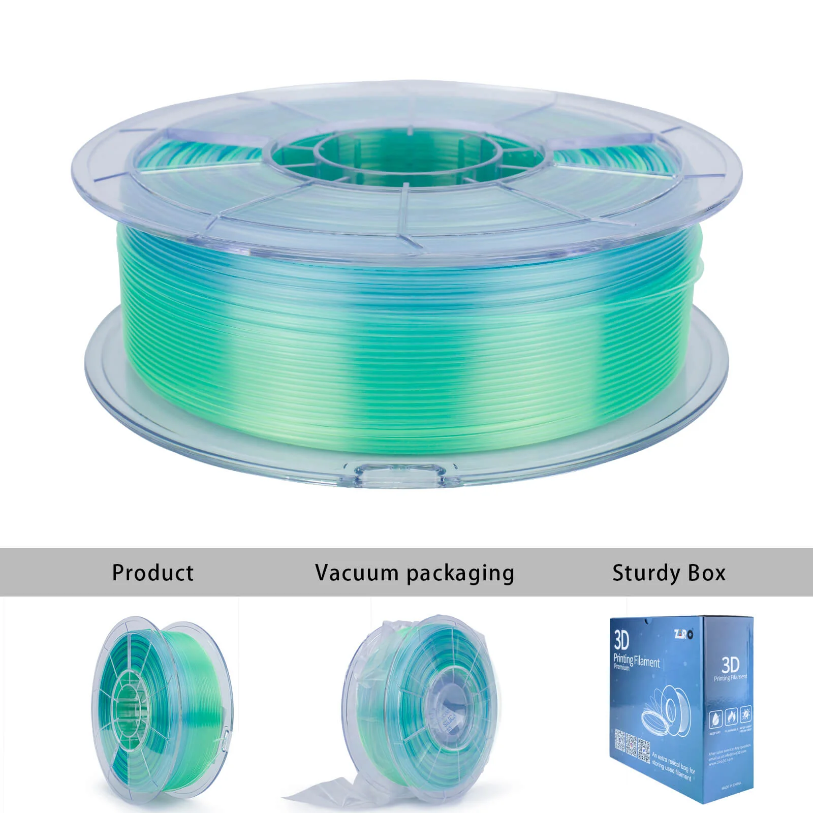 ZIRO Gradient Translucent PLA Season Series Filament 1.75mm, Summer - Image 11