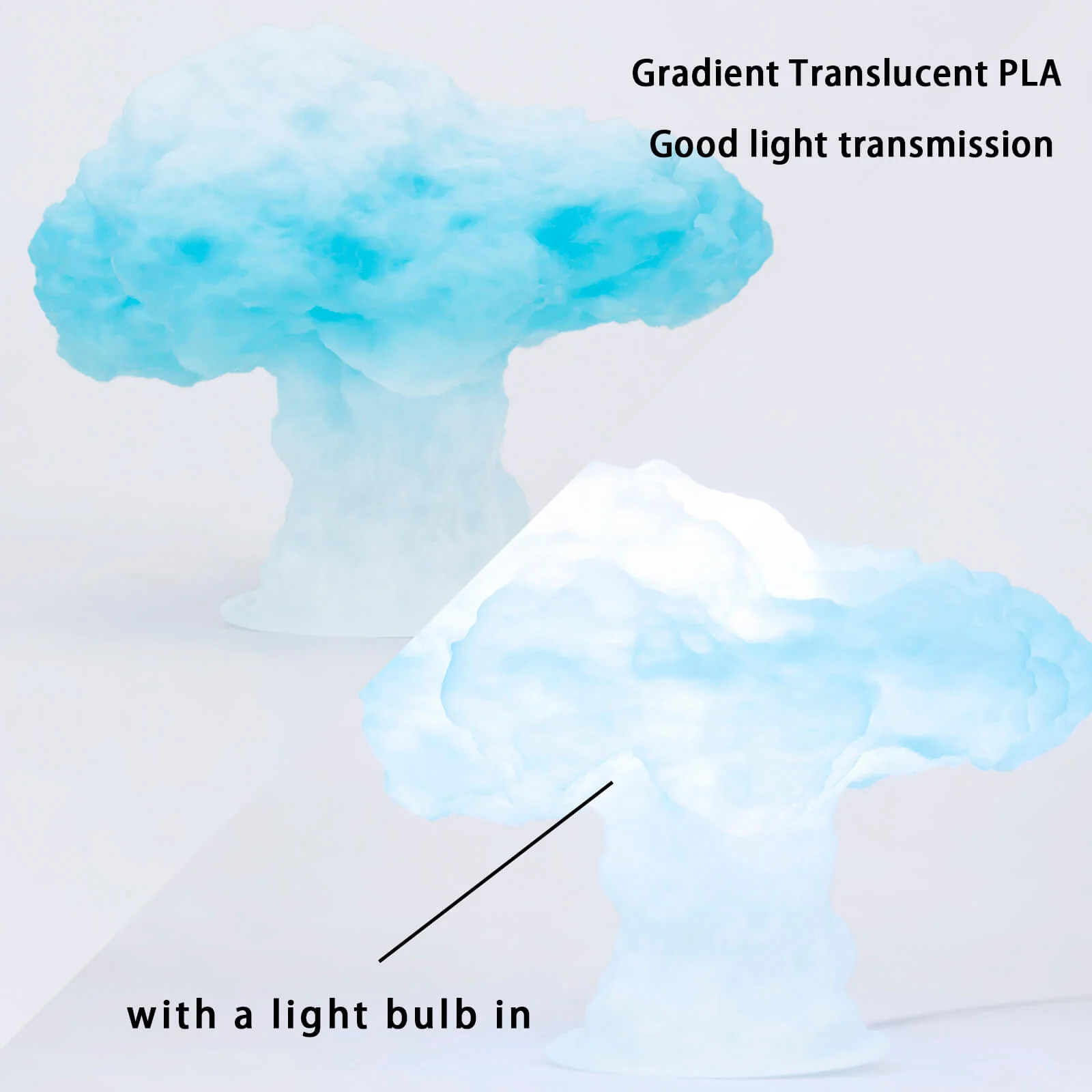 ZIRO Gradient Translucent PLA Season Series Filament 1.75mm, Winter - Image 5