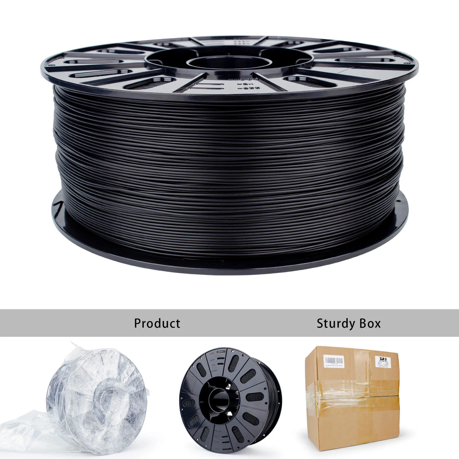 ZIRO High Speed PLA 1.75mm Filament 3KG, Black - Image 7
