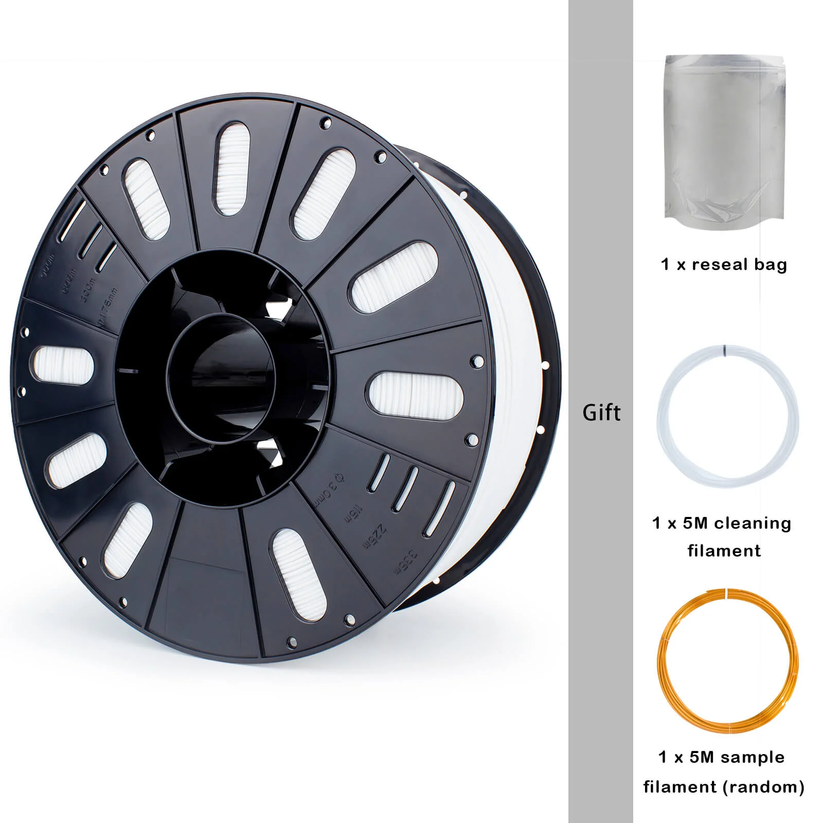 ZIRO High Speed PLA 1.75mm Filament 3KG, White - Image 8
