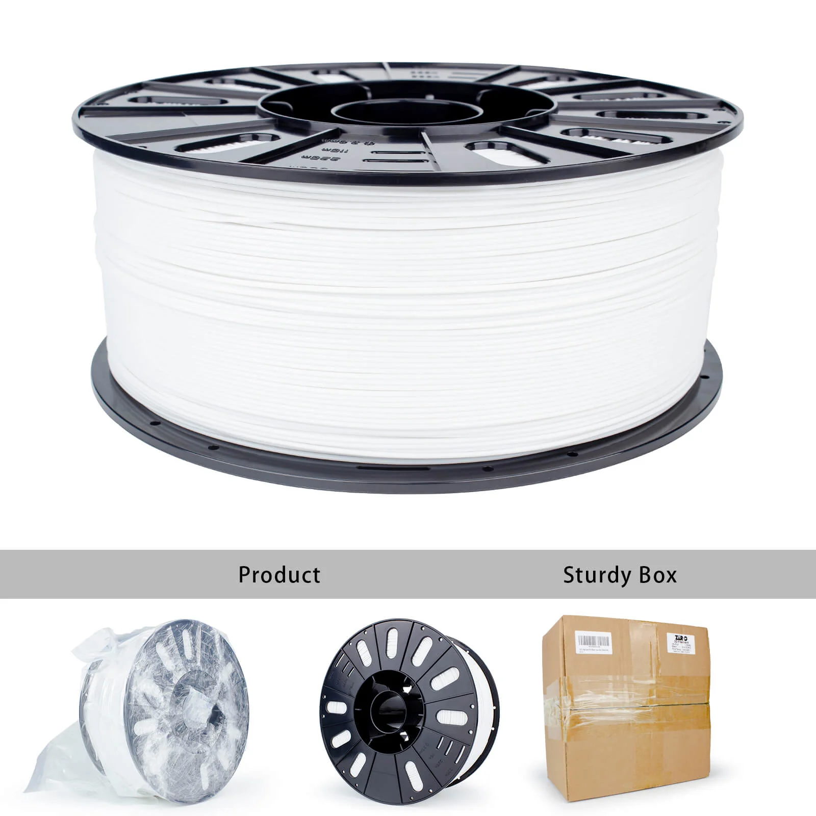 ZIRO High Speed PLA 1.75mm Filament 3KG, White - Image 9