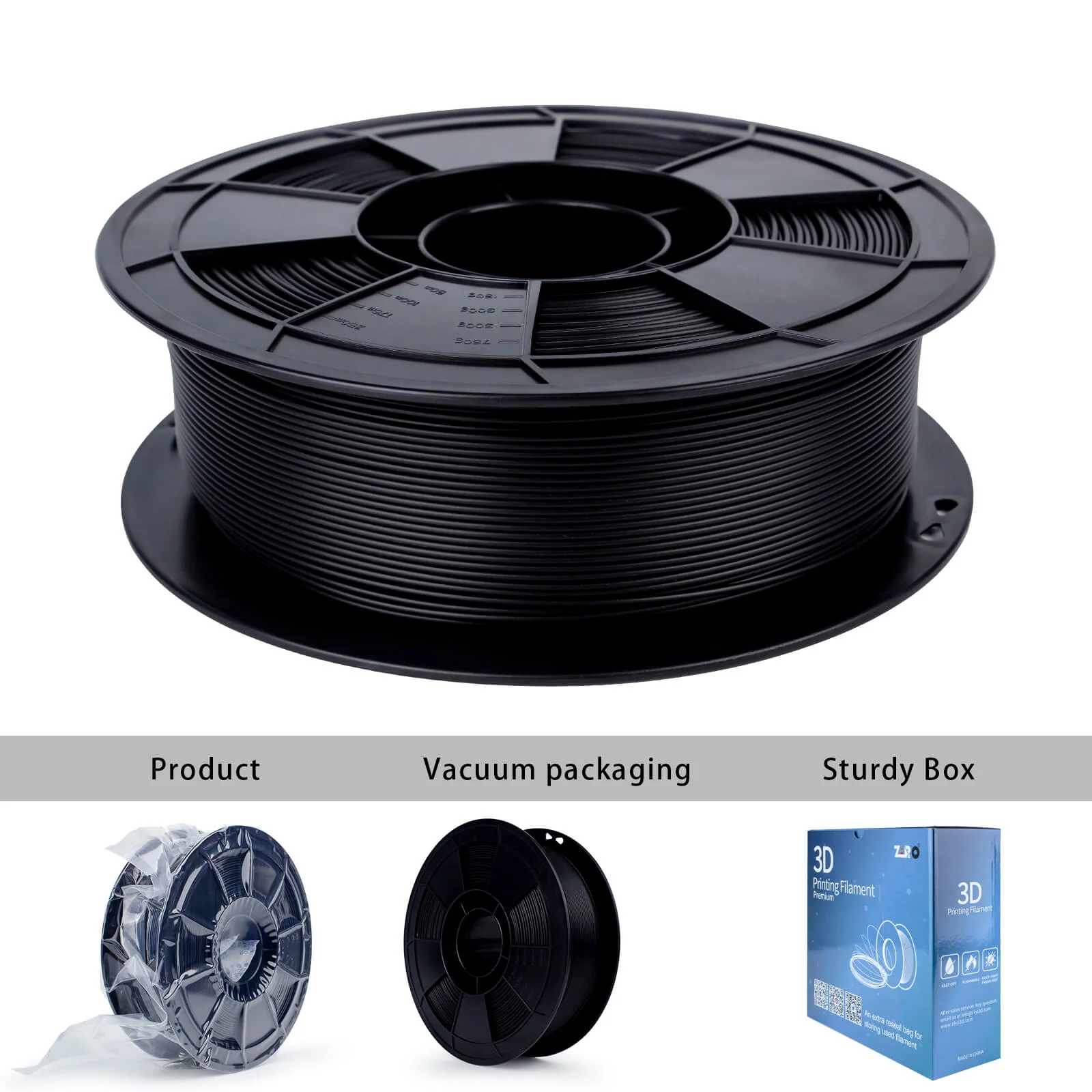 ZIRO High Speed PLA Filament 1.75mm, Black - Image 8
