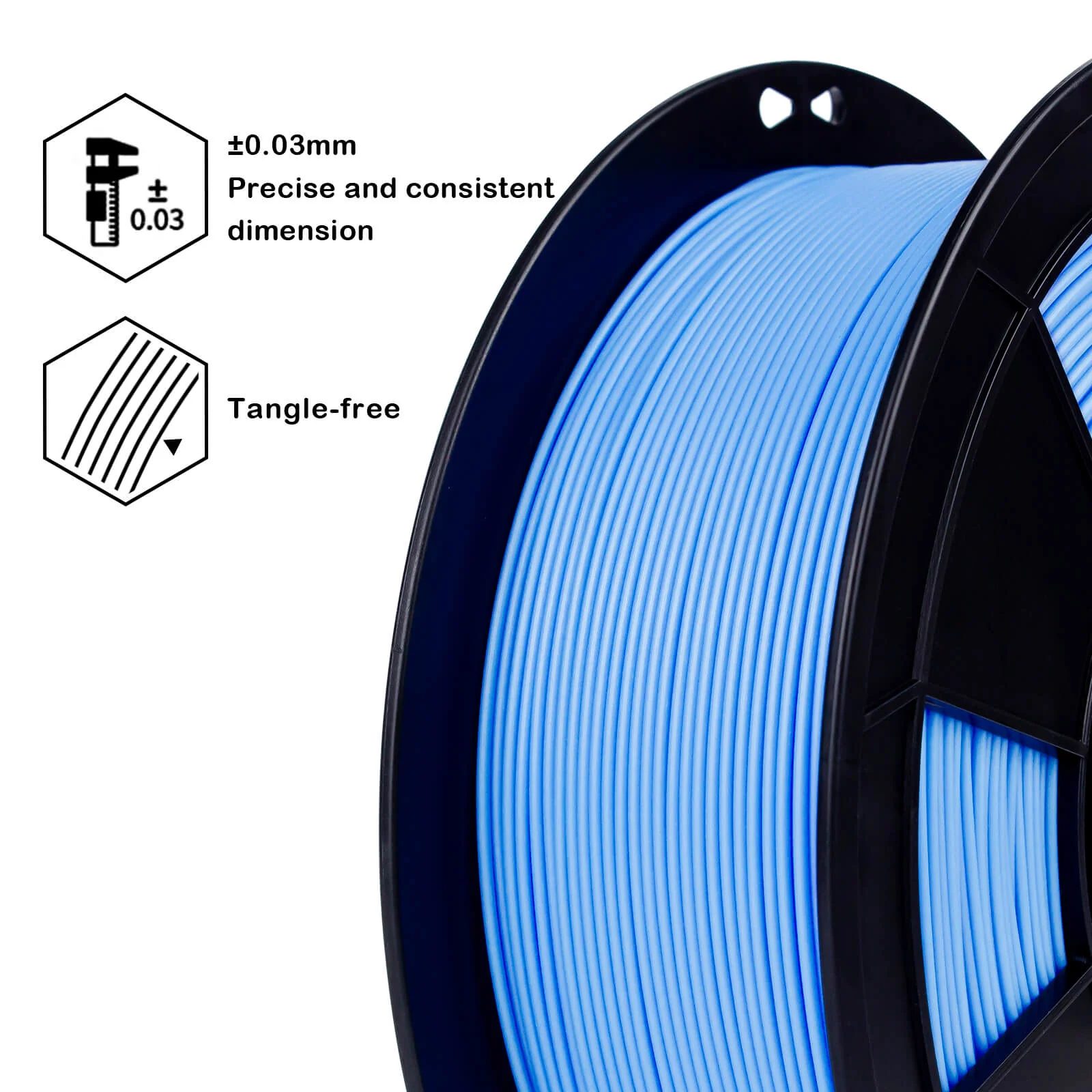 ZIRO High Speed PLA Filament 1.75mm, Cyan - Image 4